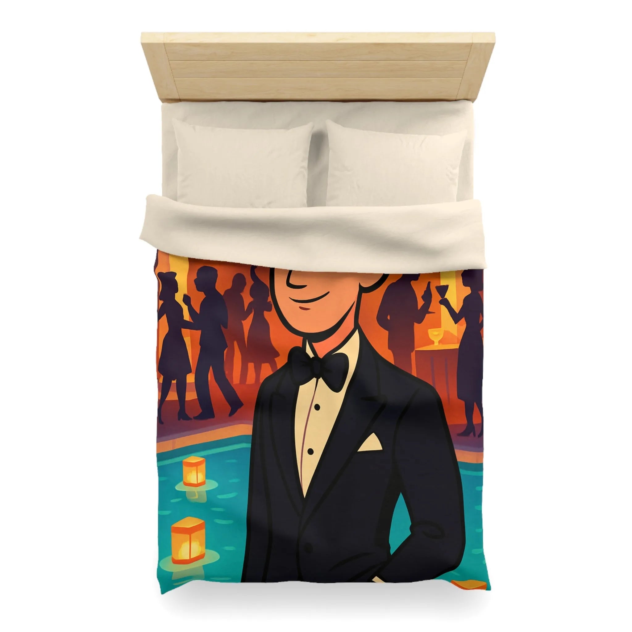 Élégance Nocturne : Motifs Inspirés de Soirées Glamour Art Déco Pour Chambre Distinguée