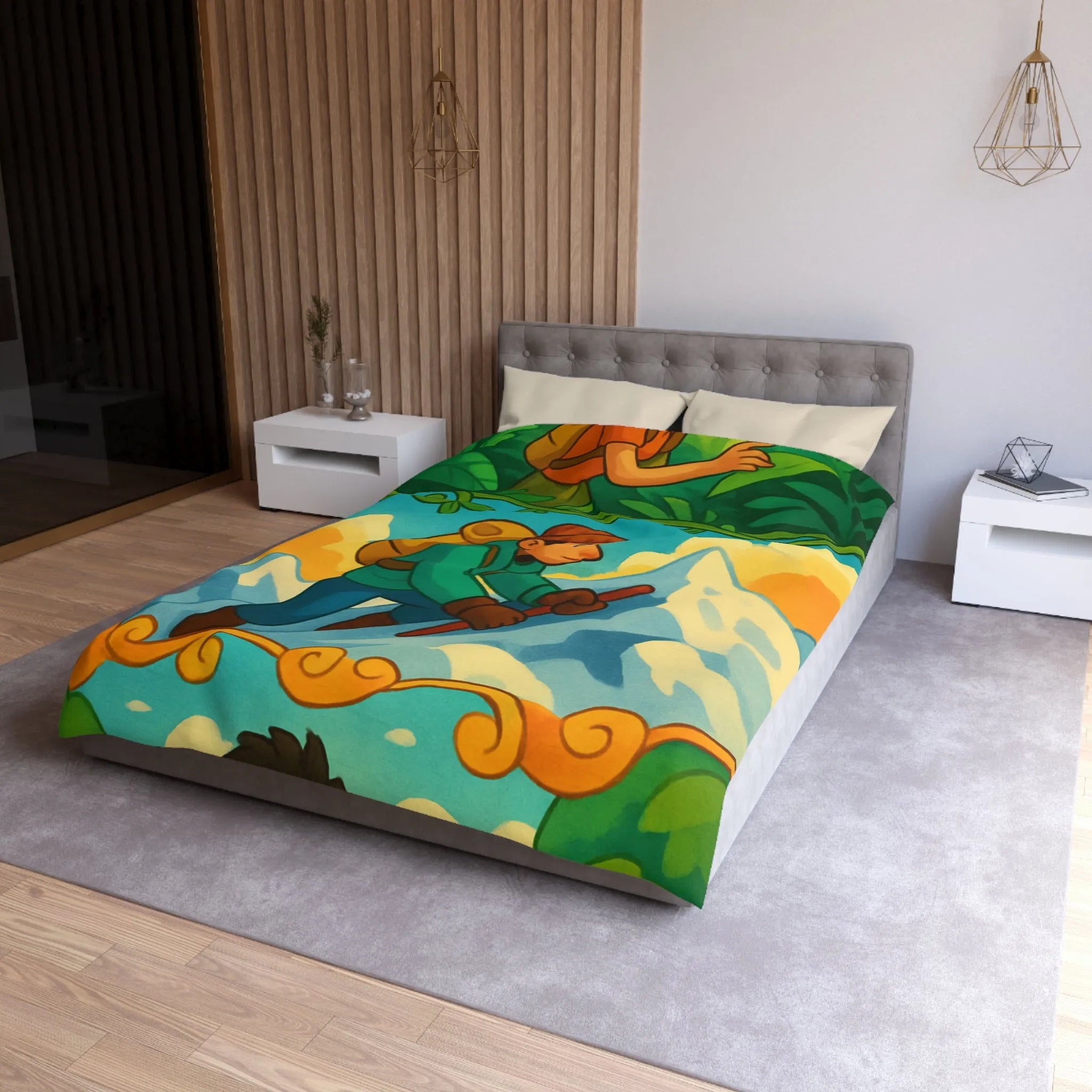 Housse de Couette Microfibre Création Artistique Moderne Design Exclusif Décoration Chambre