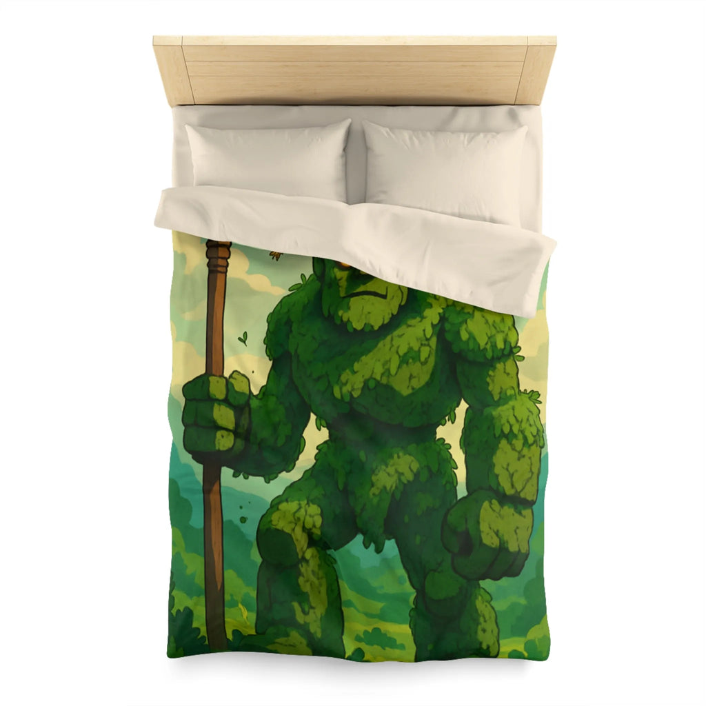 Housse de Couette avec Géant de Feuillage et Abeilles, Ambiance Fantaisiste Naturelle