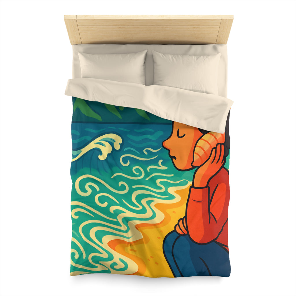 Housse de Couette Microfibre Design Artistique Moderne Décoration Chambre Confort Premium