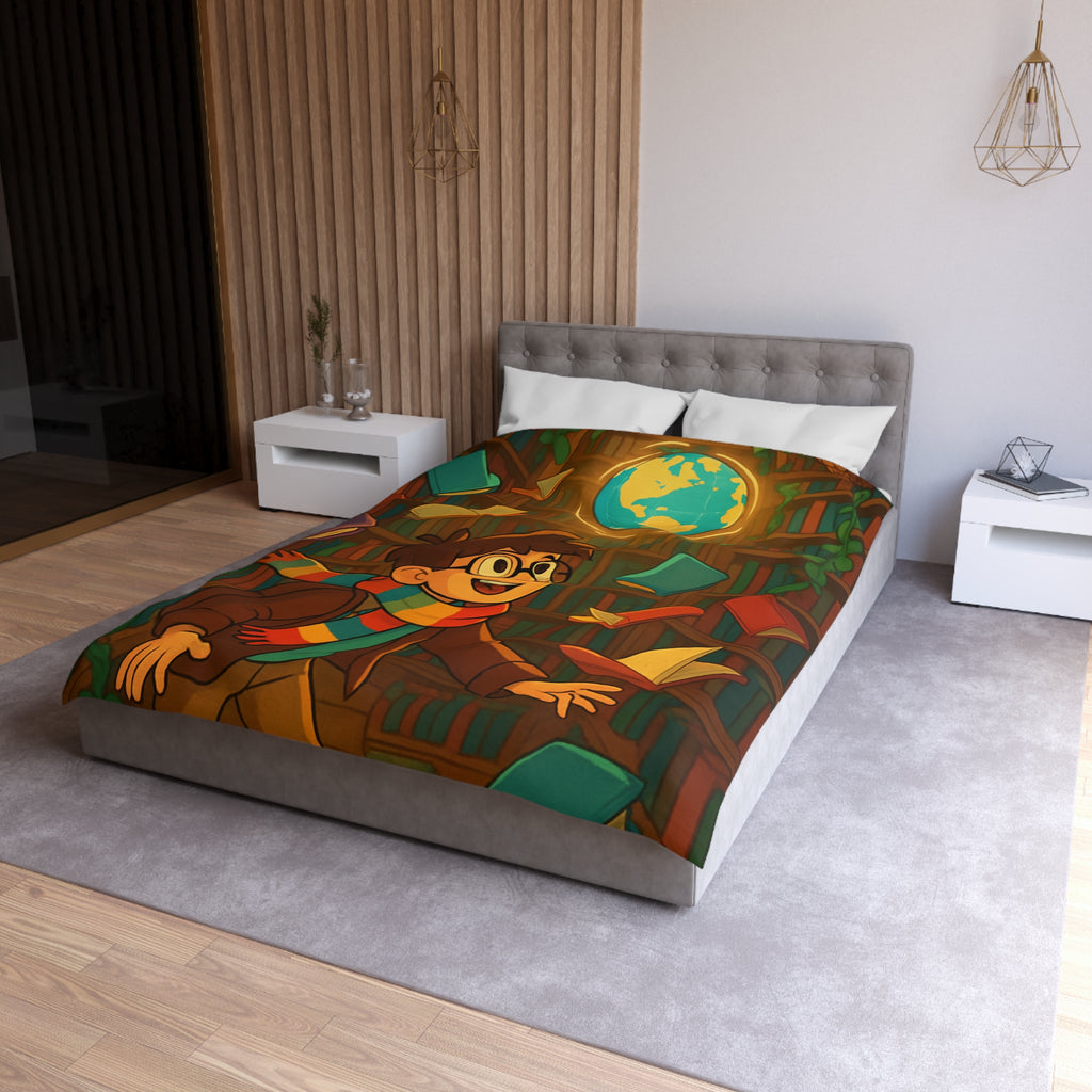 Housse de Couette Microfibre Motif Créatif Original Style Contemporain Chambre Élégante