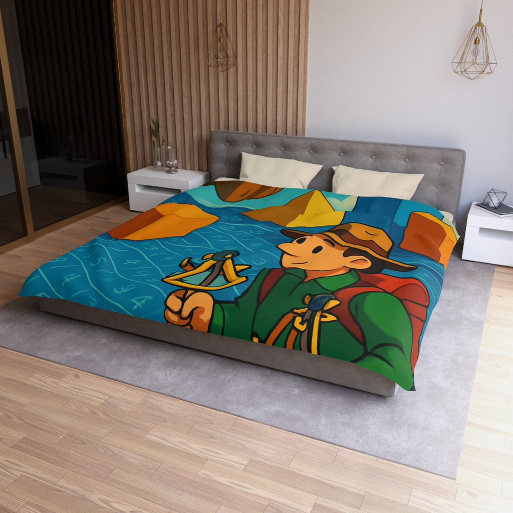 Housse de Couette Microfibre Motif Créatif Original Style Contemporain Chambre Élégante