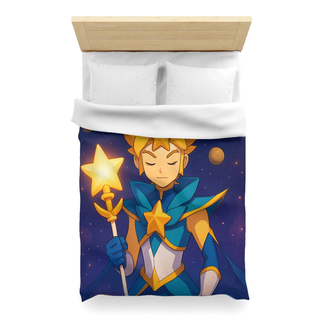 Housse de Couette Fantastique Enfant Personnage Étoilé Avec Planètes Environnantes