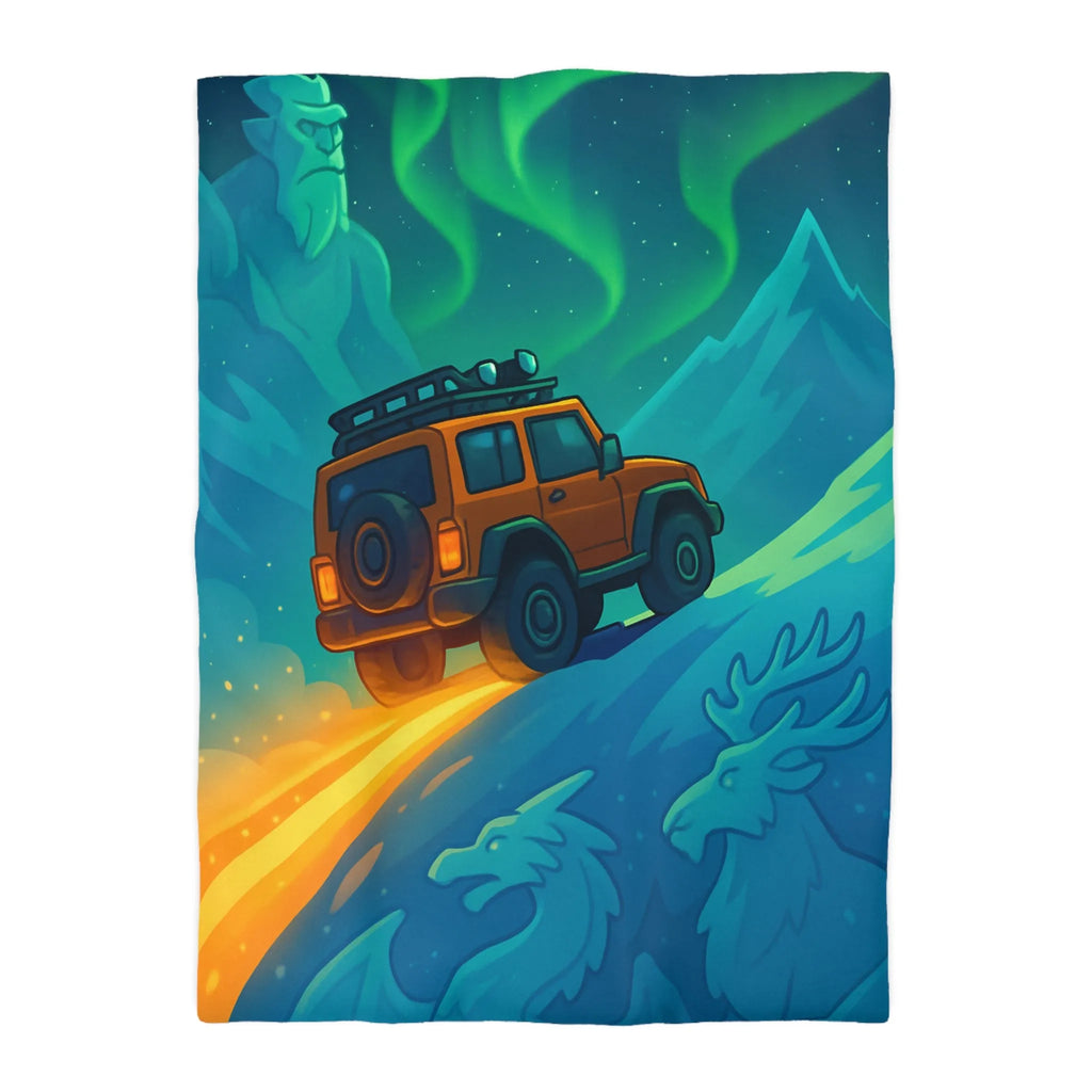 Aventure Hivernale Arctique avec Motifs Scandinaves et Aurores Boréales Scintillantes