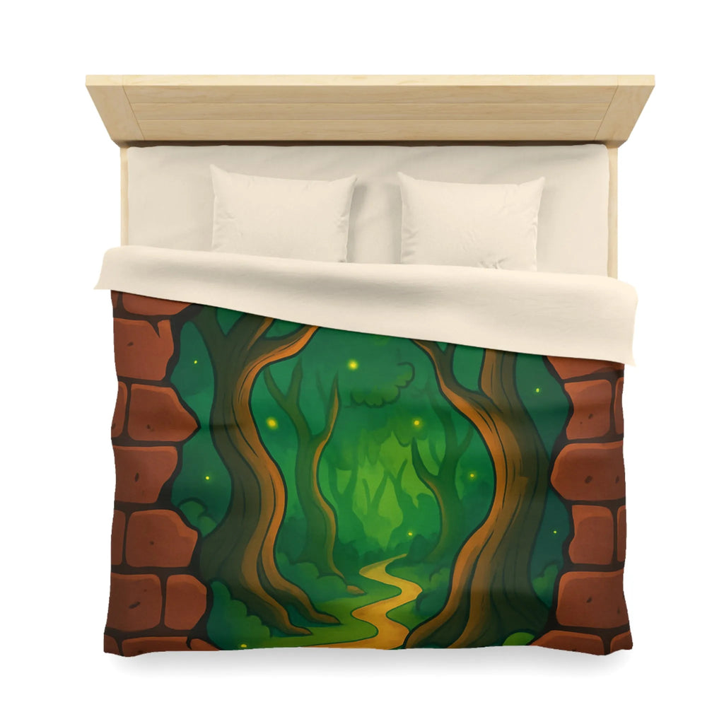 Enchanted Forest Path Through Brick Wall Creates Mystical Journey for Dreamy Bedroom Decor