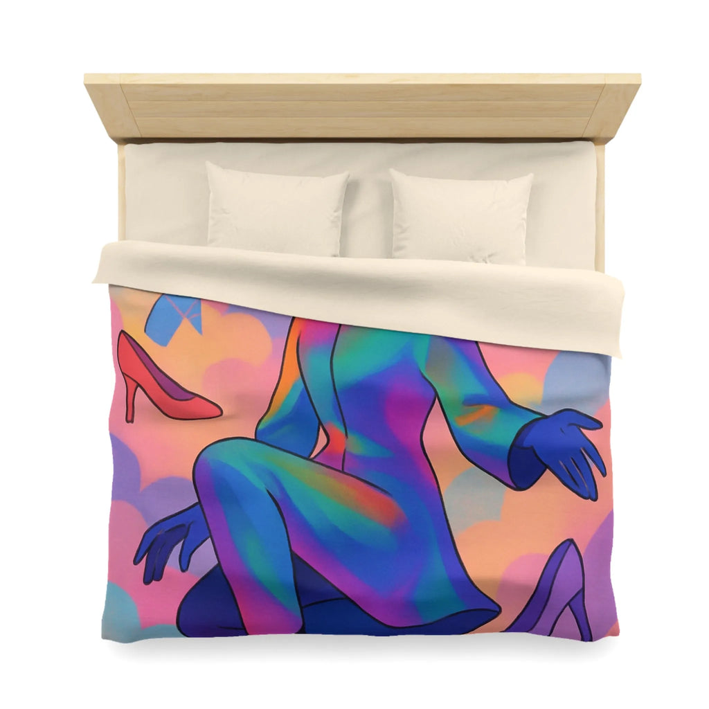 Housse de Couette Microfibre Art Graphique Contemporain Style Décoratif Chambre Tendance