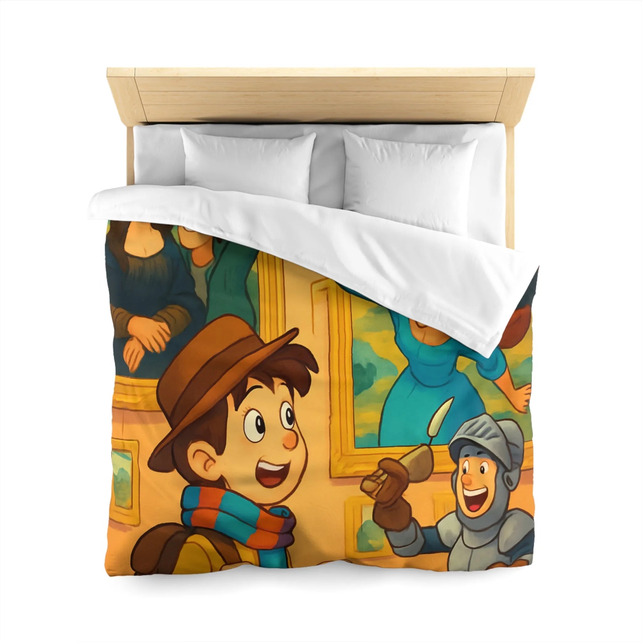 Couette Enfant Haute Qualité Motif Musée Aventure Jeux Joyeux Chevalier Éducatif Coloré