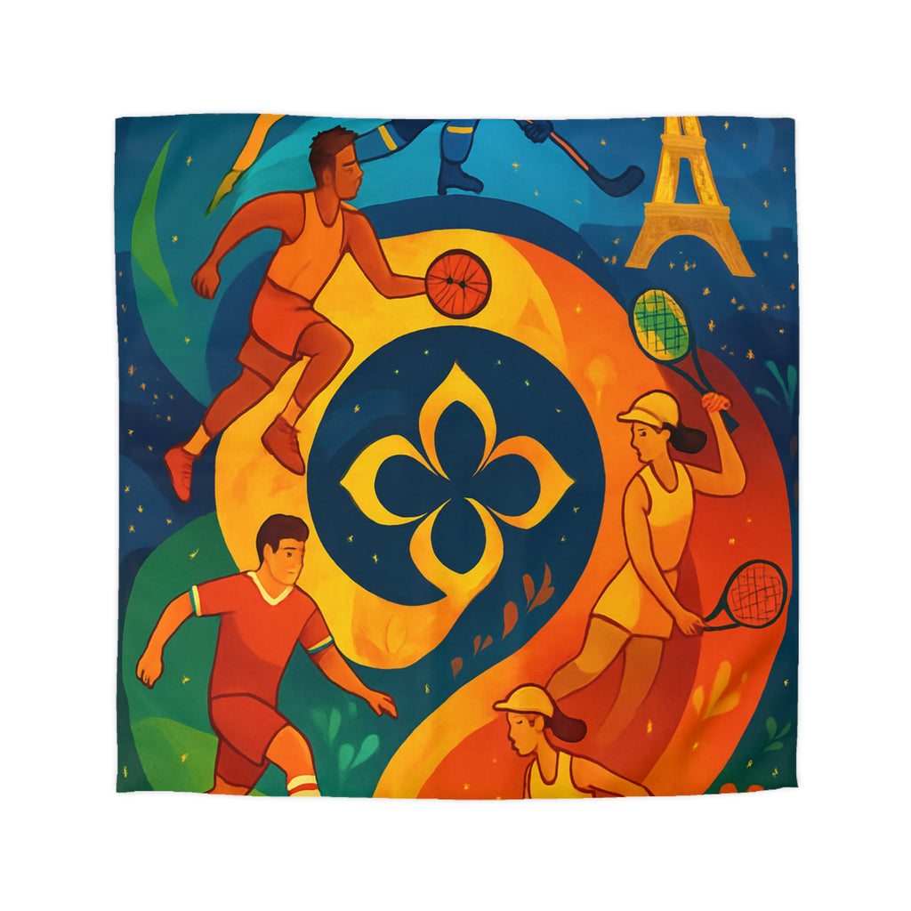 Housse de Couette Microfibre Illustration Unique Design Moderne Décoration Intérieure Raffinée