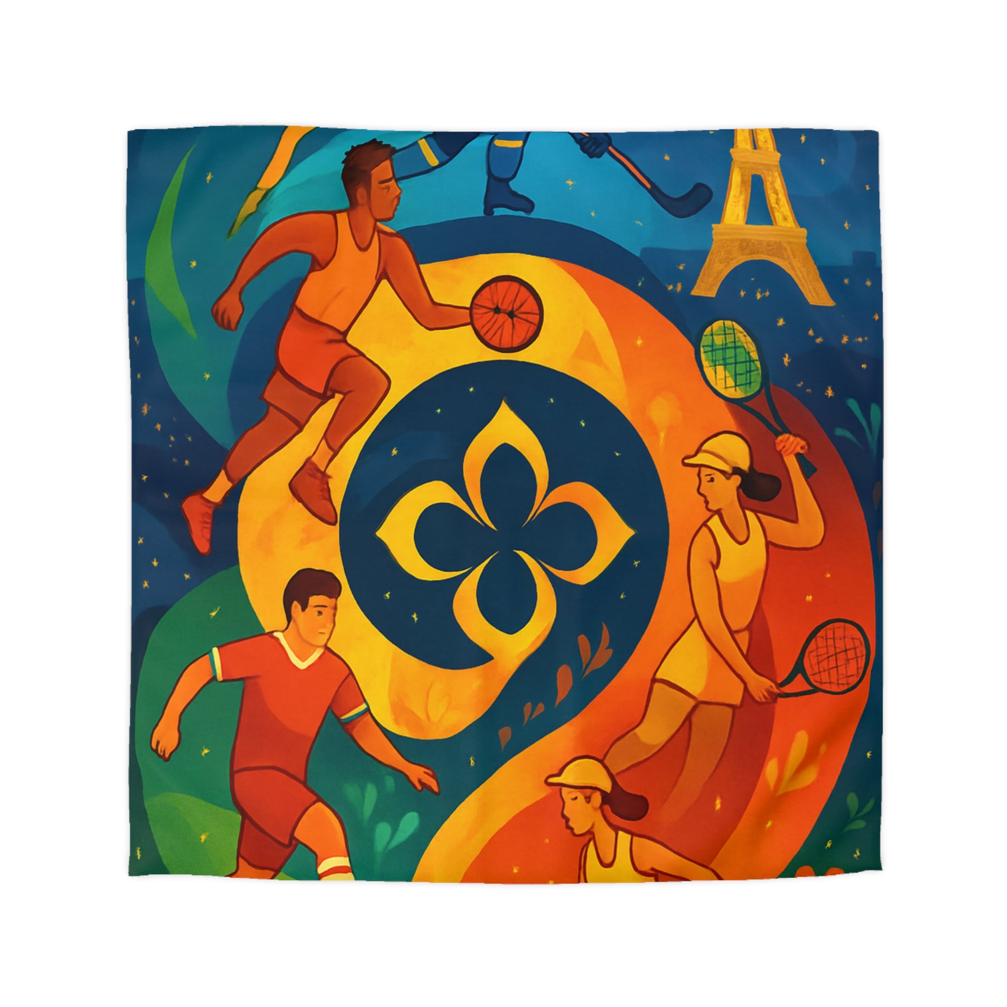 Housse de Couette Microfibre Illustration Unique Design Moderne Décoration Intérieure Raffinée