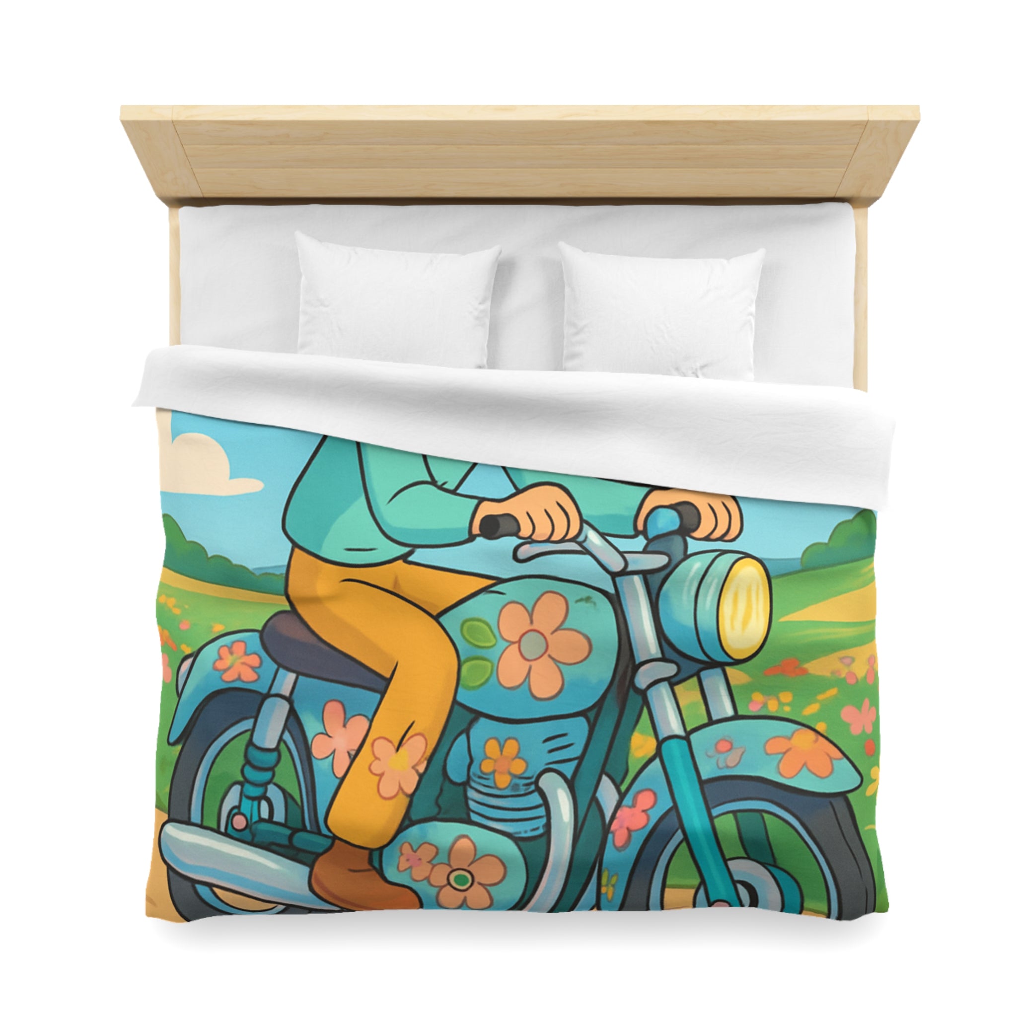 Housse de Couette Microfibre Design Artistique Moderne Décoration Chambre Confort Premium