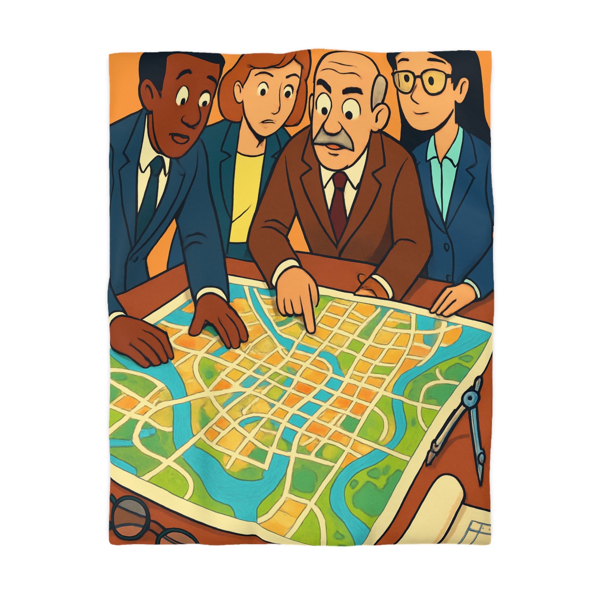 Housse de Couette Microfibre Design Artistique Moderne Décoration Chambre Confort Premium