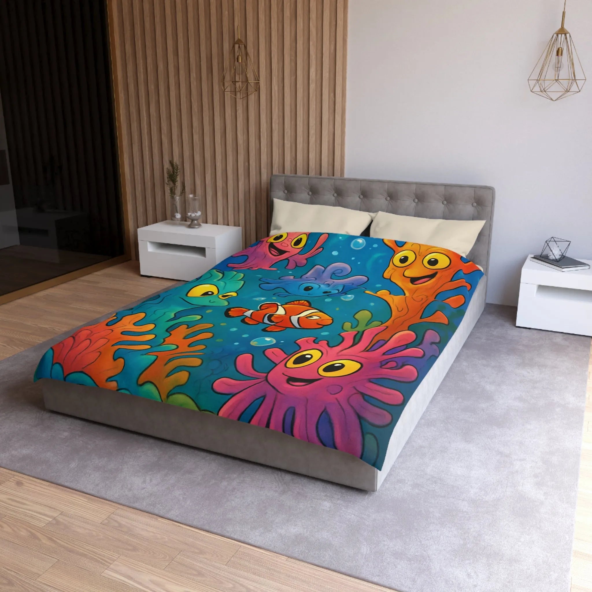 Explorez un Récif Abondant avec Poissons Sourire pour Chambre Enfant Enchantée