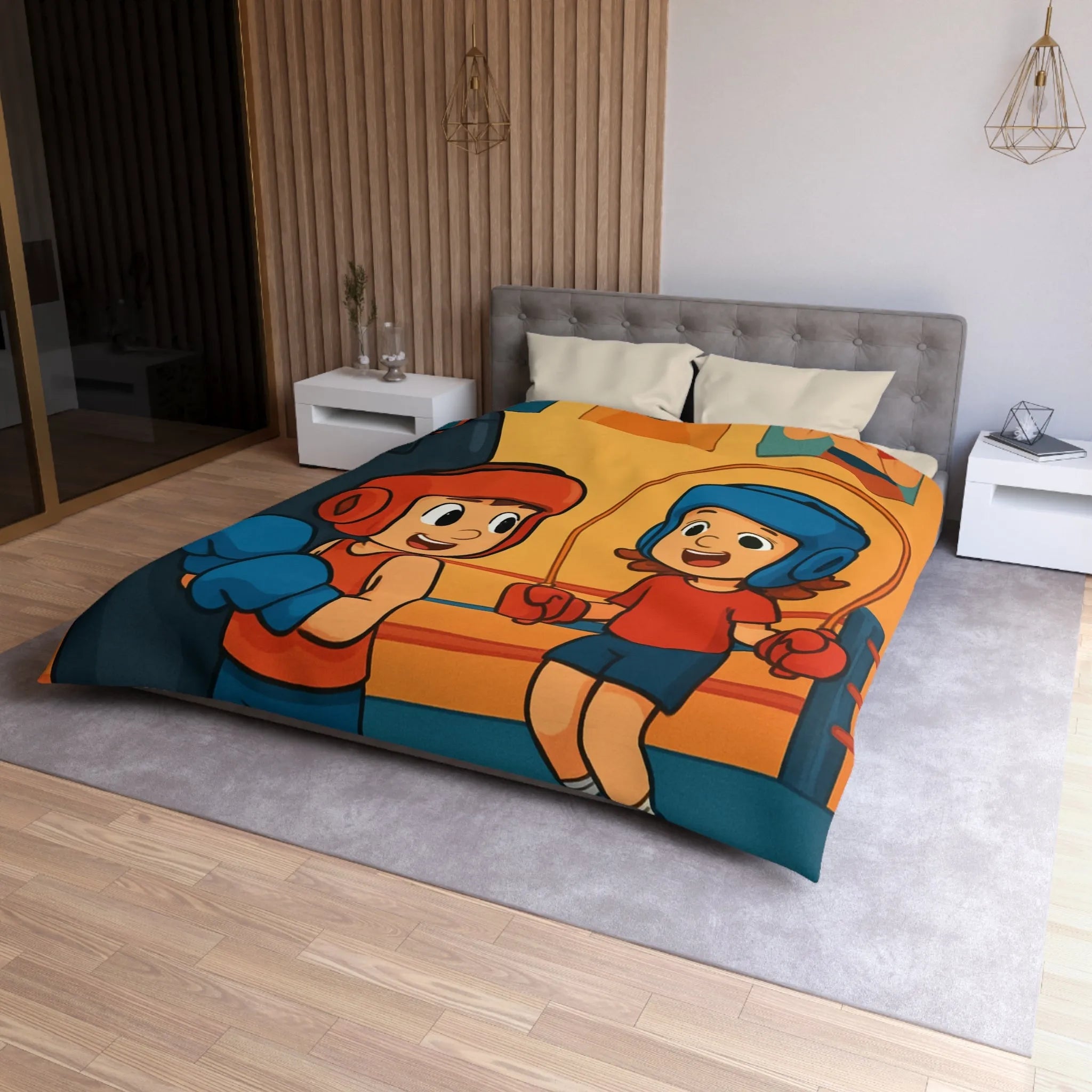 Housse de Couette Microfibre Création Artistique Moderne Design Exclusif Décoration Chambre