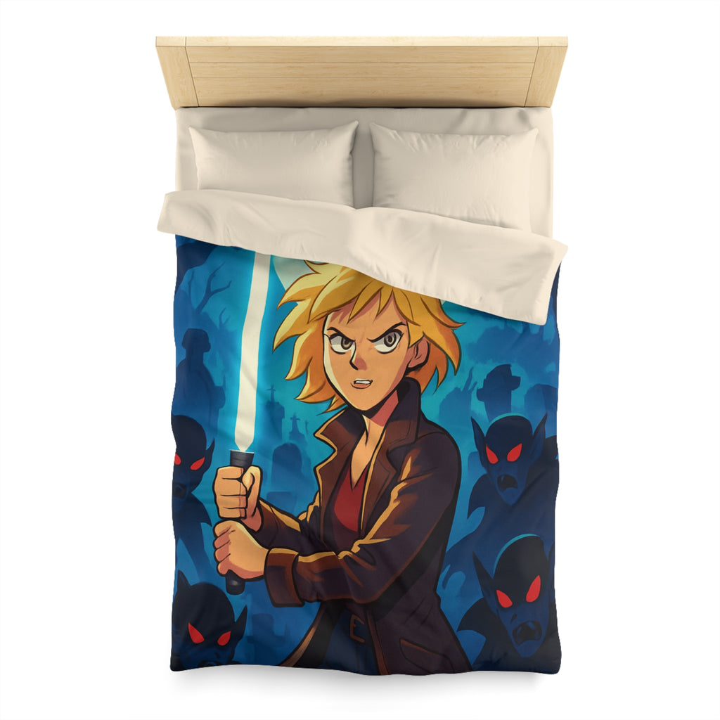 Housse de Couette Microfibre Motif Créatif Original Style Contemporain Chambre Élégante