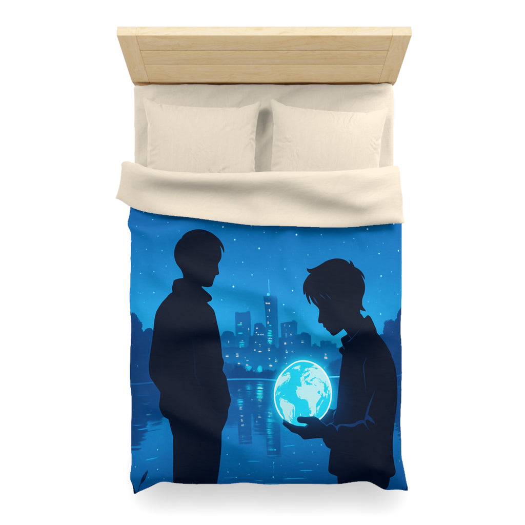 Housse de Couette Microfibre Design Artistique Moderne Décoration Chambre Confort Premium