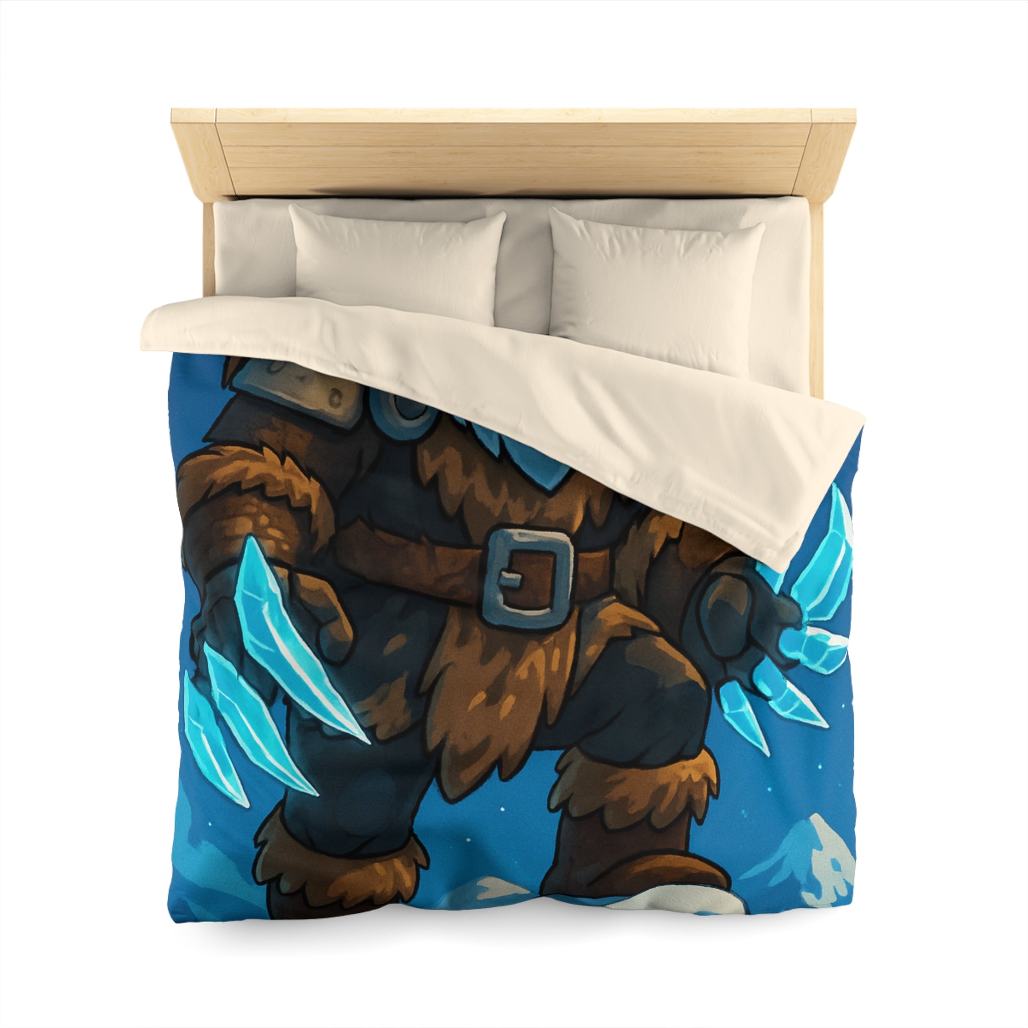 Housse de Couette Microfibre Motif Créatif Original Style Contemporain Chambre Élégante