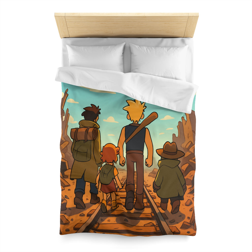 Housse de Couette Microfibre Illustration Unique Design Moderne Décoration Intérieure Raffinée