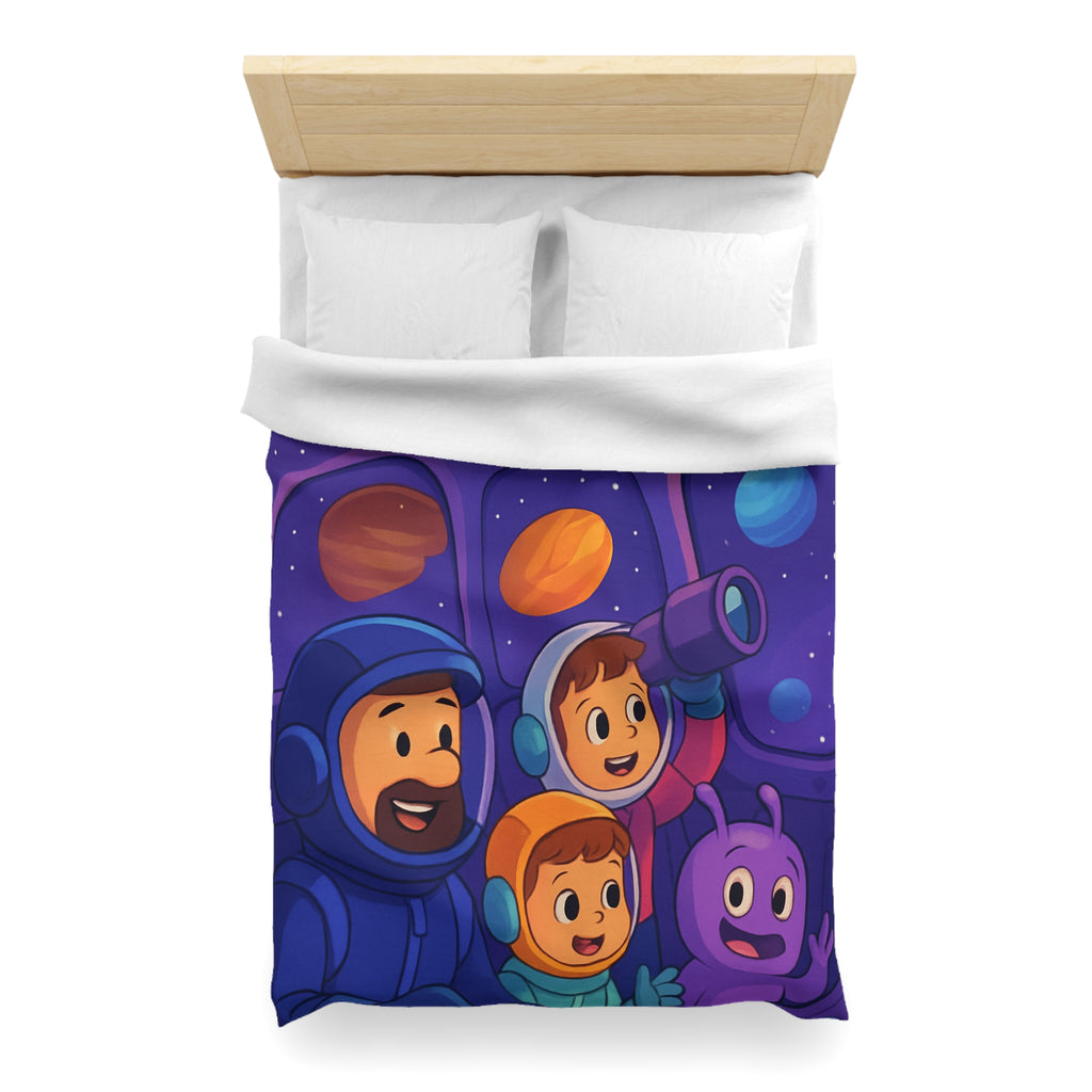 Housse de Couette Microfibre Motif Créatif Original Style Contemporain Chambre Élégante