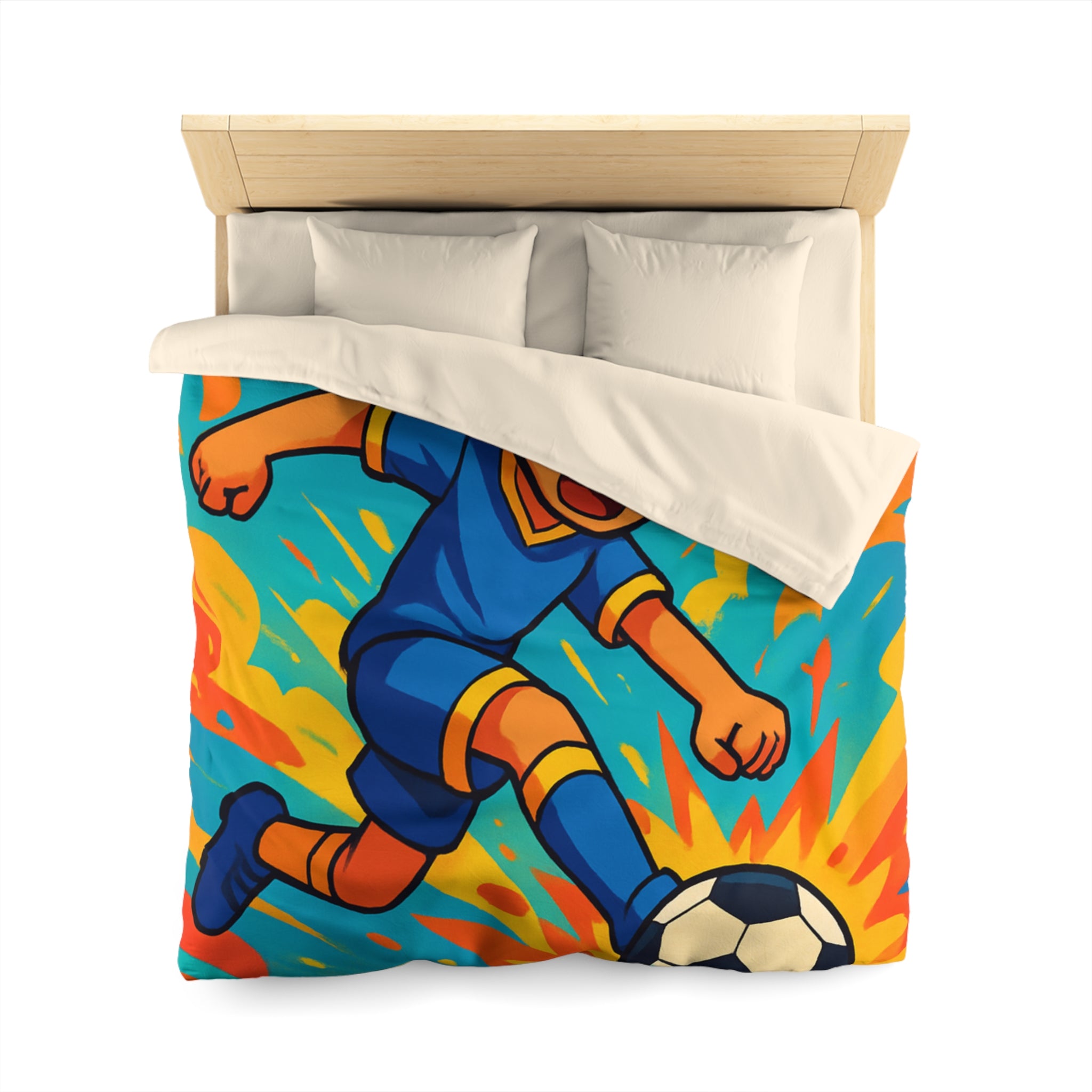 Housse de Couette Microfibre Motif Créatif Original Style Contemporain Chambre Élégante