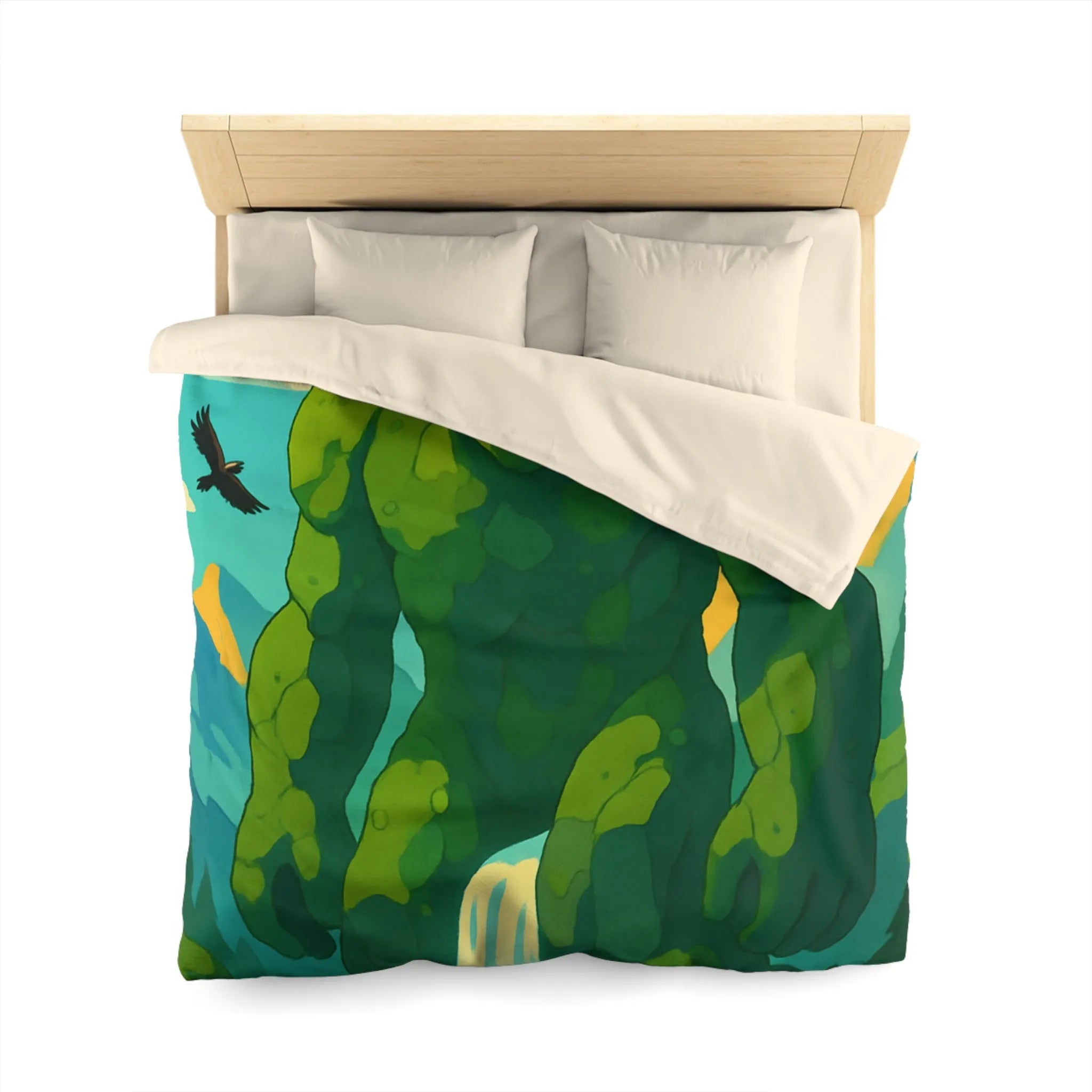 Housse de couette géant naturel envoûtant, idéale pour une chambre à thème nature