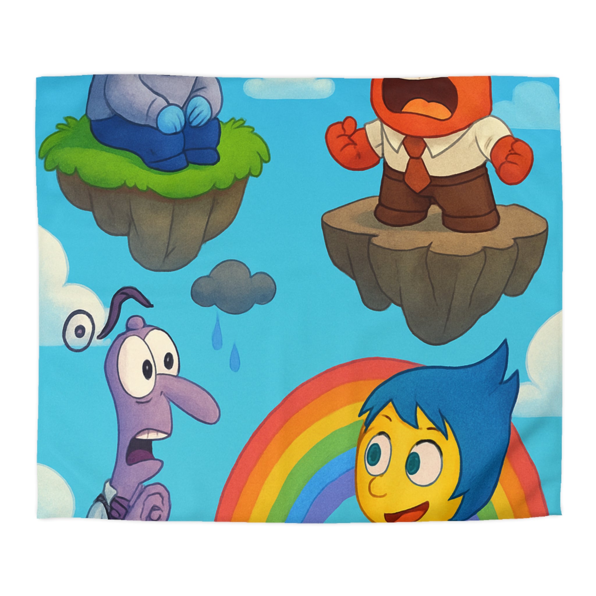 Housse de Couette Microfibre Illustration Unique Design Moderne Décoration Intérieure Raffinée