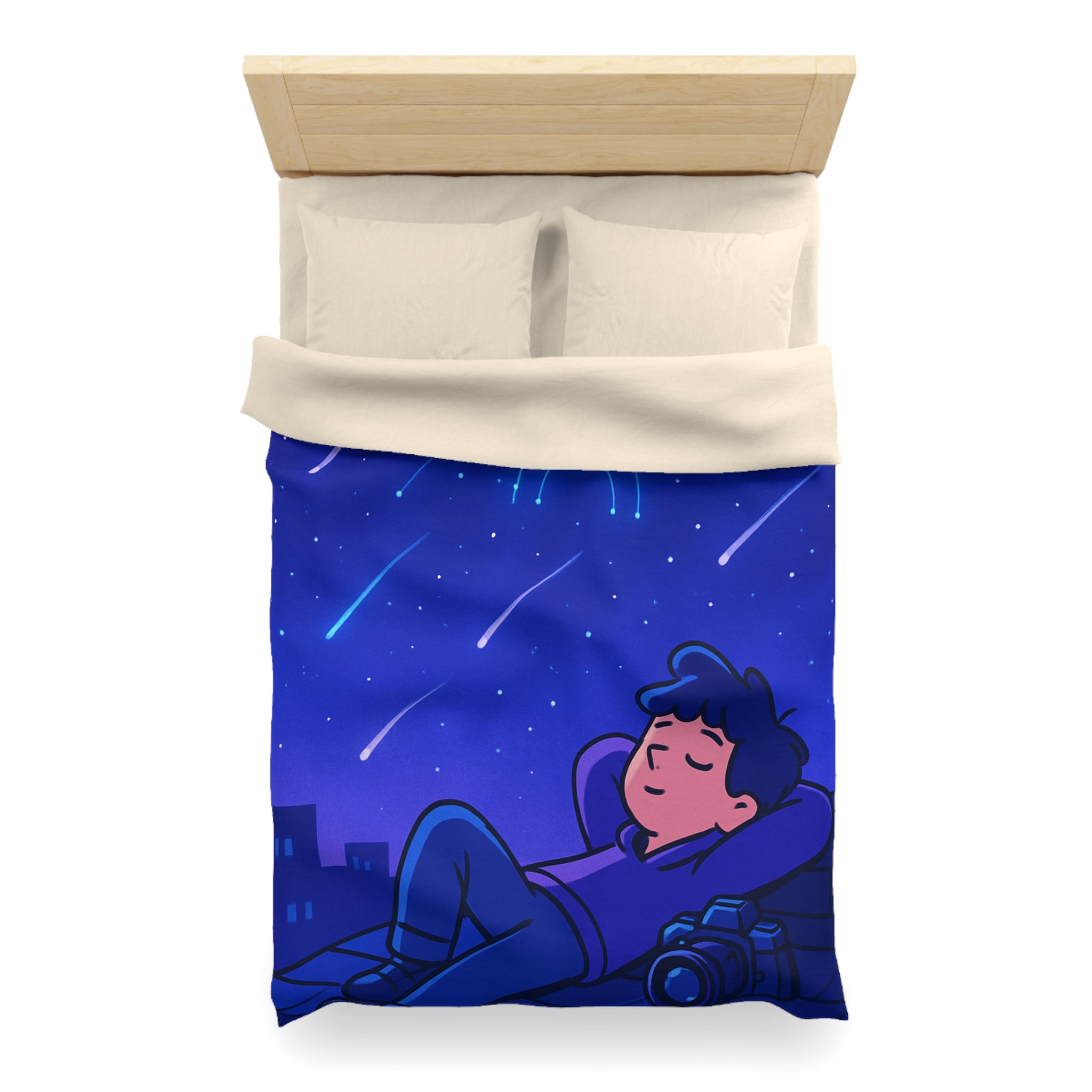 Plongez Dans Un Ciel Étoilé avec Constellations Lumineuses Sur Housse de Couette Envoûtante