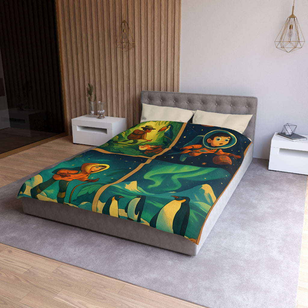 Housse de Couette Microfibre Création Artistique Moderne Design Exclusif Décoration Chambre