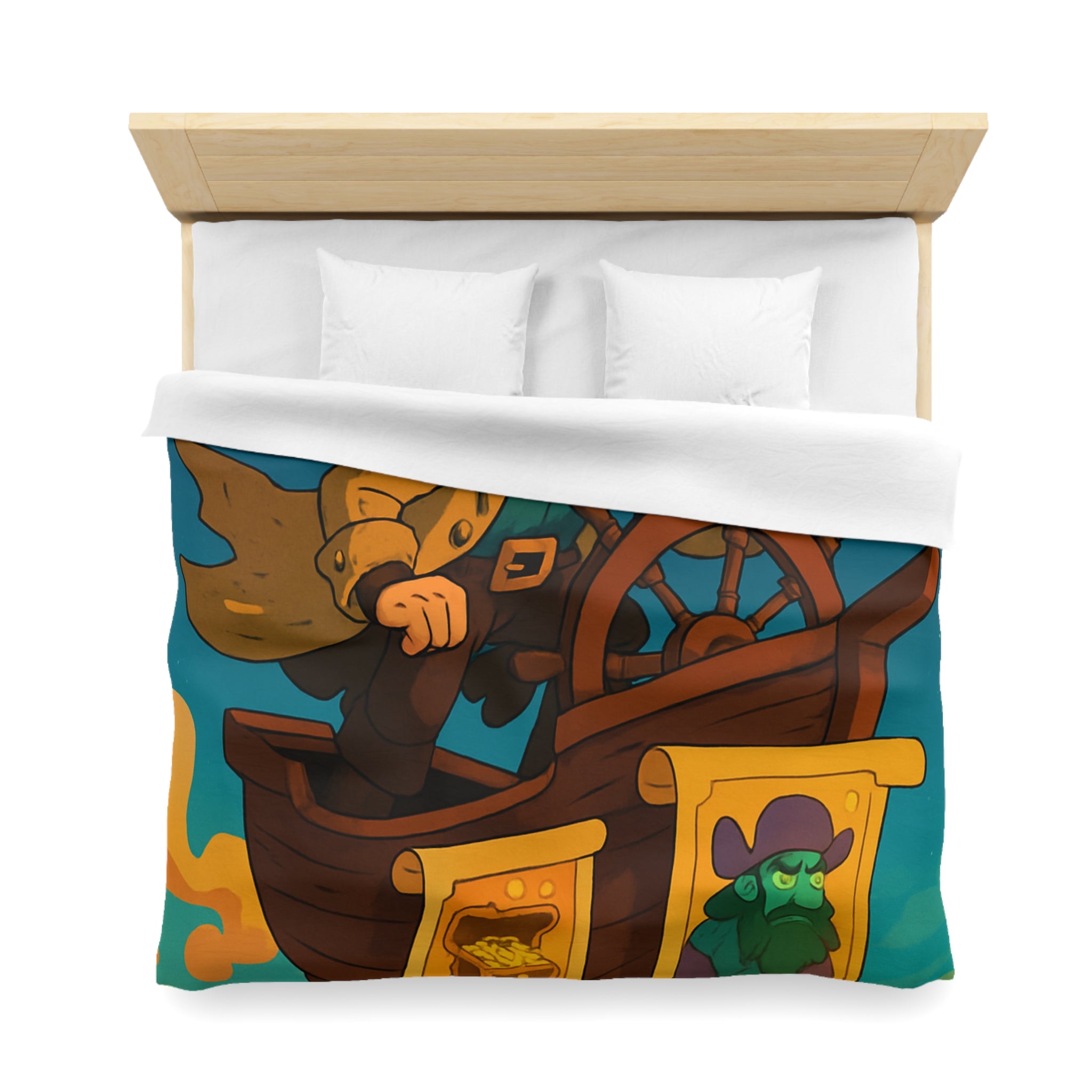 Pirate aventureux naviguant dans le ciel étoilé sur un bateau volant enchanteur