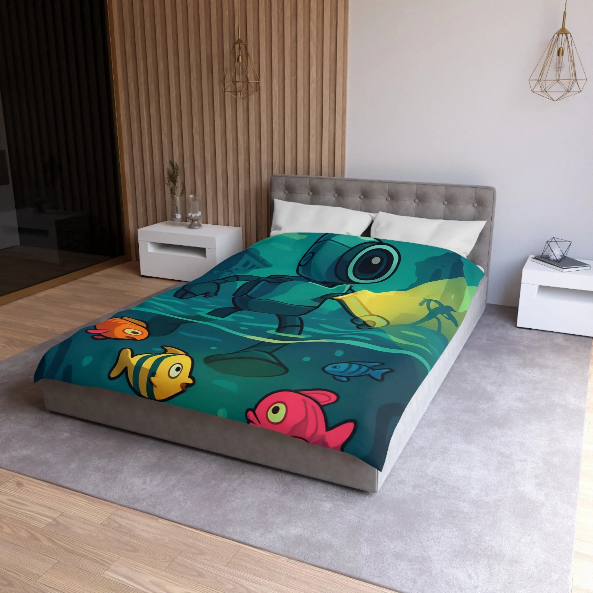 Explorez les Merveilles Sous-Marines avec un Robot Scaphandre et Poissons Colorés Magnifiques