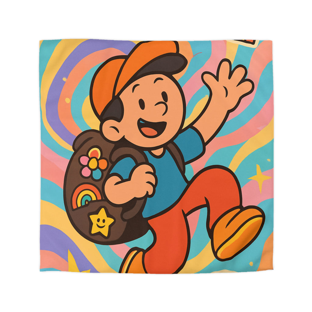 Housse de Couette Microfibre Illustration Unique Design Moderne Décoration Intérieure Raffinée