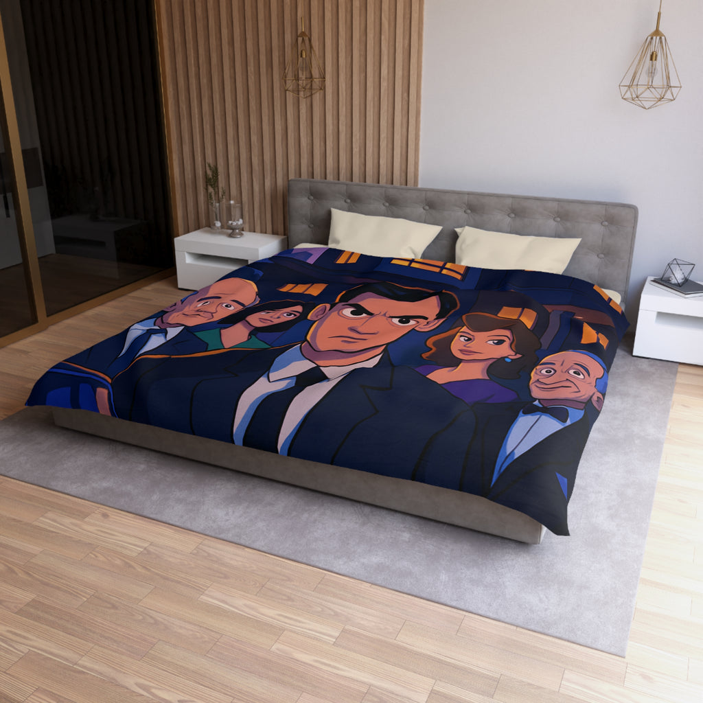 Housse de Couette Microfibre Design Artistique Moderne Décoration Chambre Confort Premium