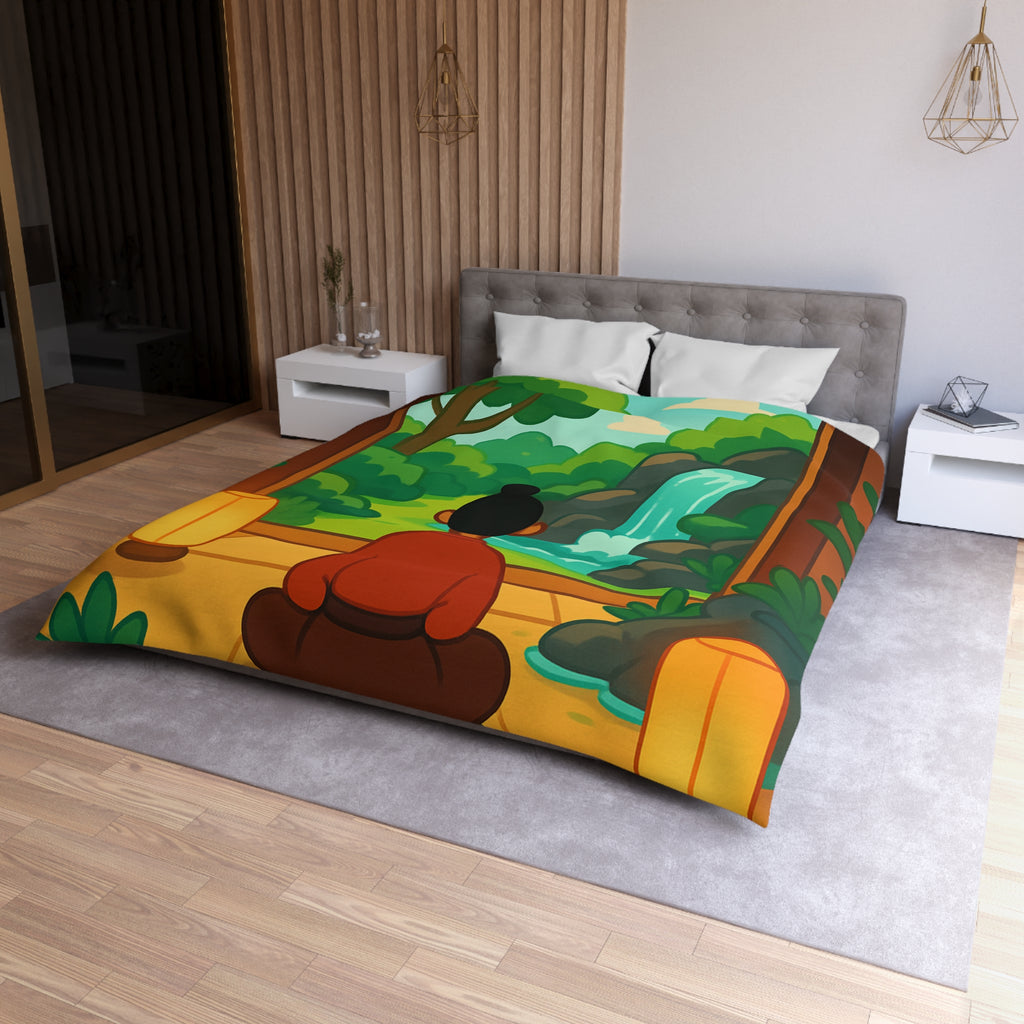 Housse de Couette Microfibre Illustration Unique Design Moderne Décoration Intérieure Raffinée