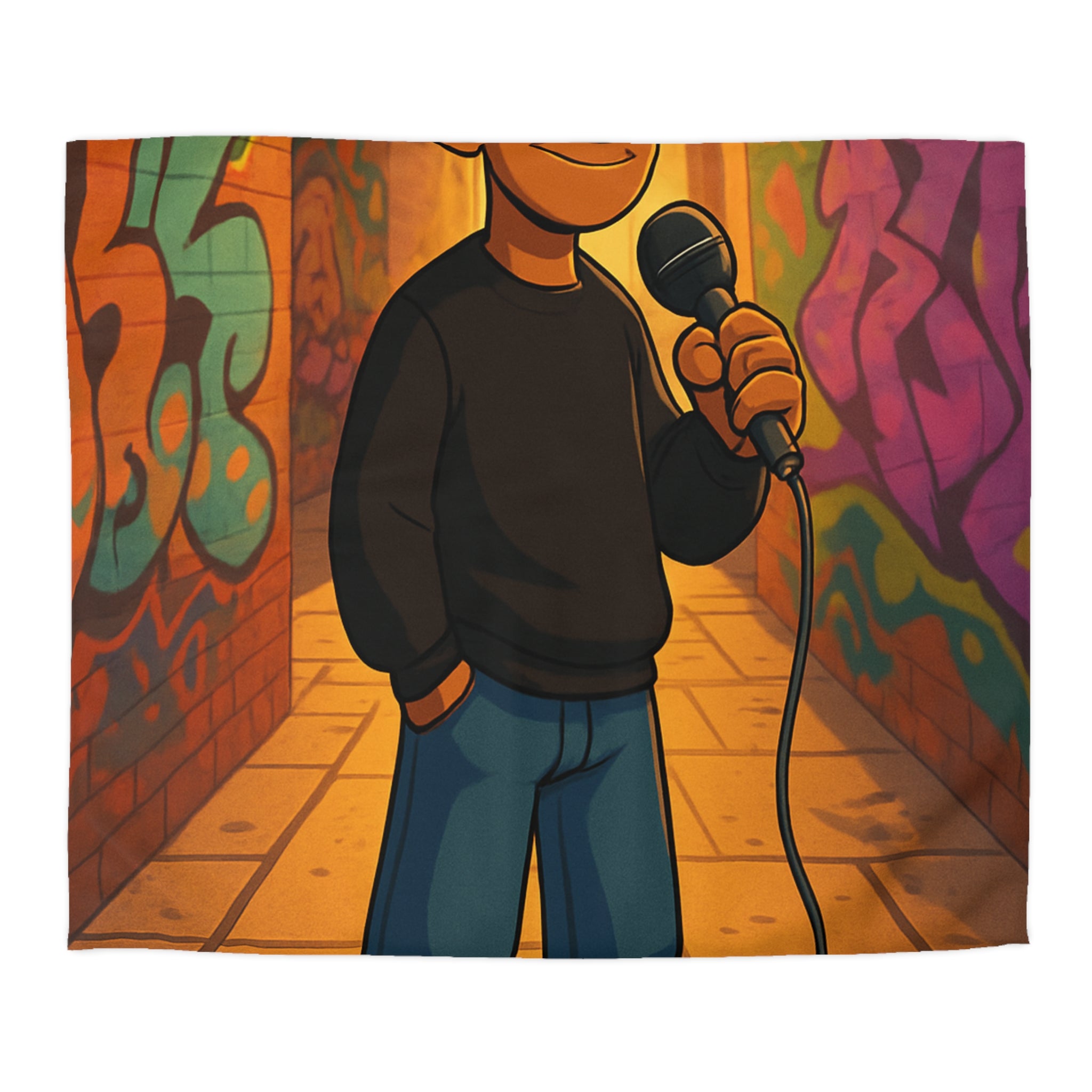 Housse de Couette Microfibre Design Artistique Moderne Décoration Chambre Confort Premium