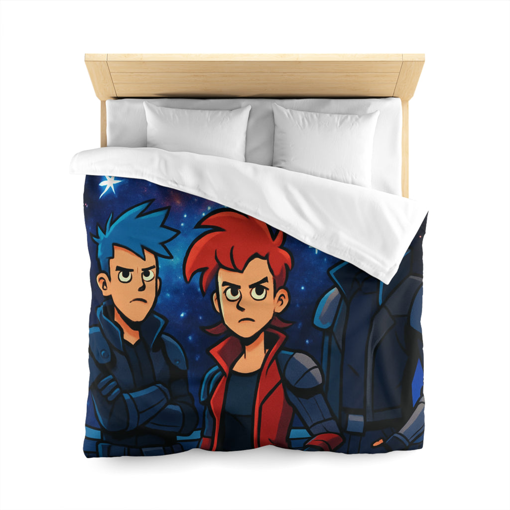 Housse de Couette Microfibre Illustration Unique Design Moderne Décoration Intérieure Raffinée