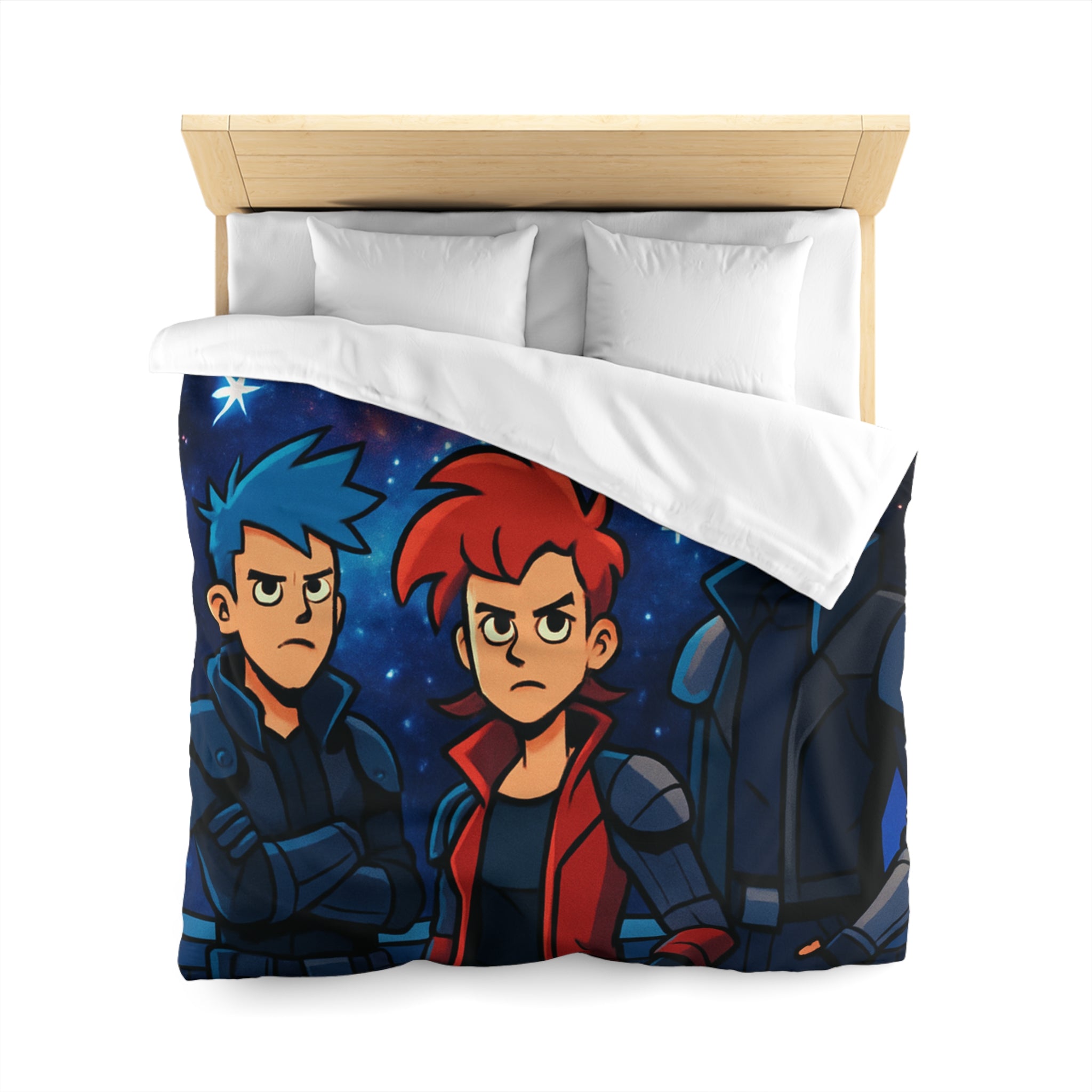 Housse de Couette Microfibre Illustration Unique Design Moderne Décoration Intérieure Raffinée