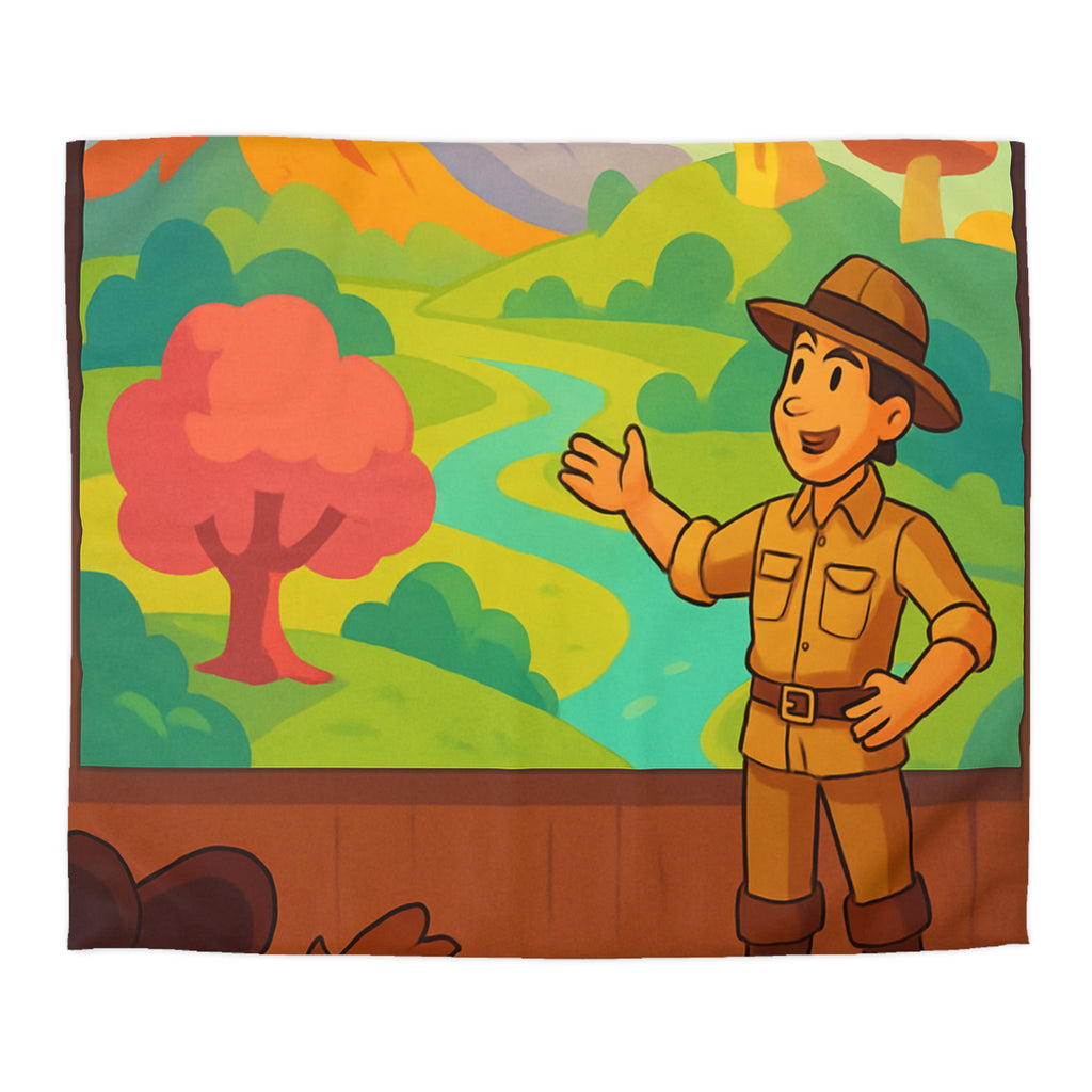 Housse de Couette Microfibre Illustration Unique Design Moderne Décoration Intérieure Raffinée