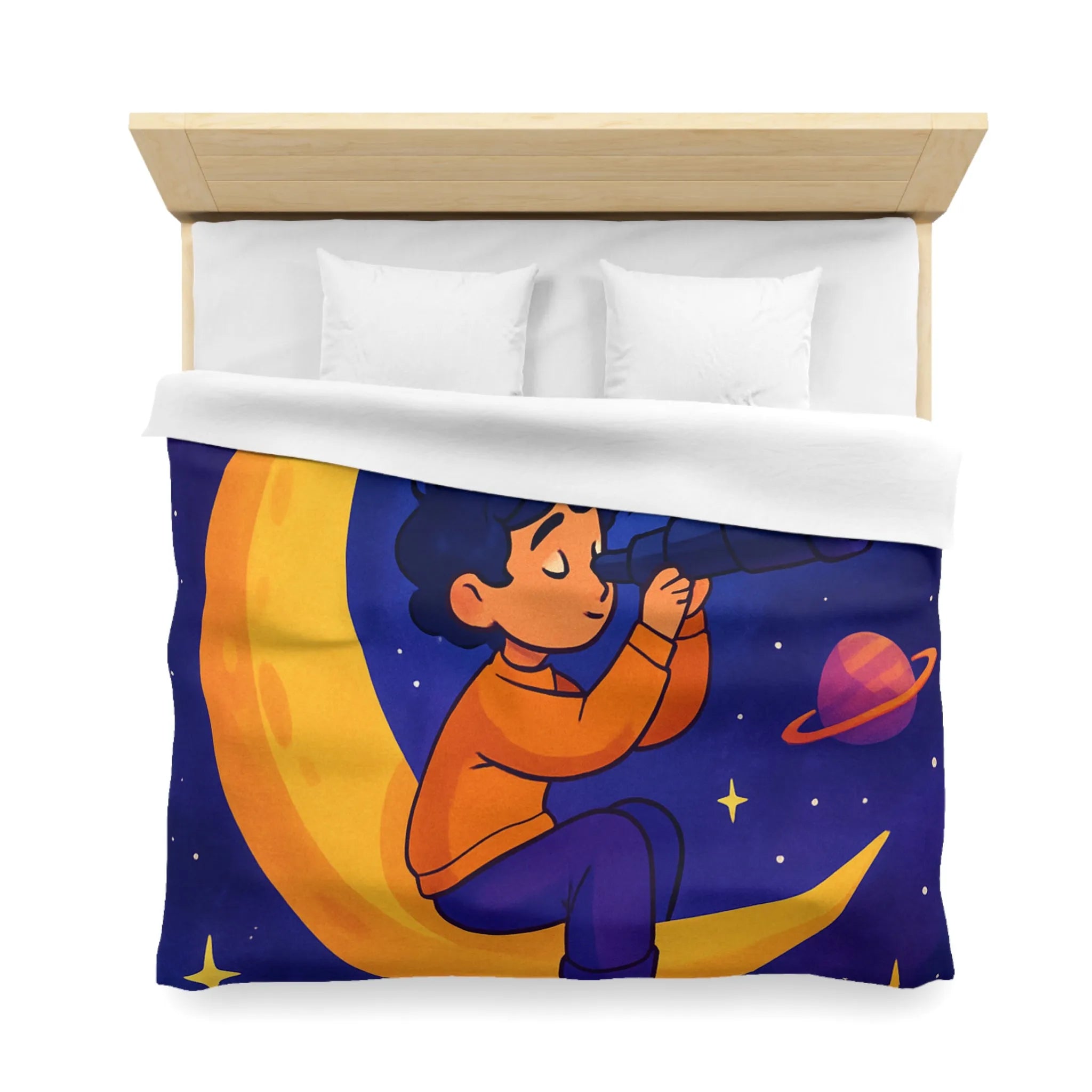 Envolez-vous avec notre housse de couette étoilée rêveuse et colorée pour enfants