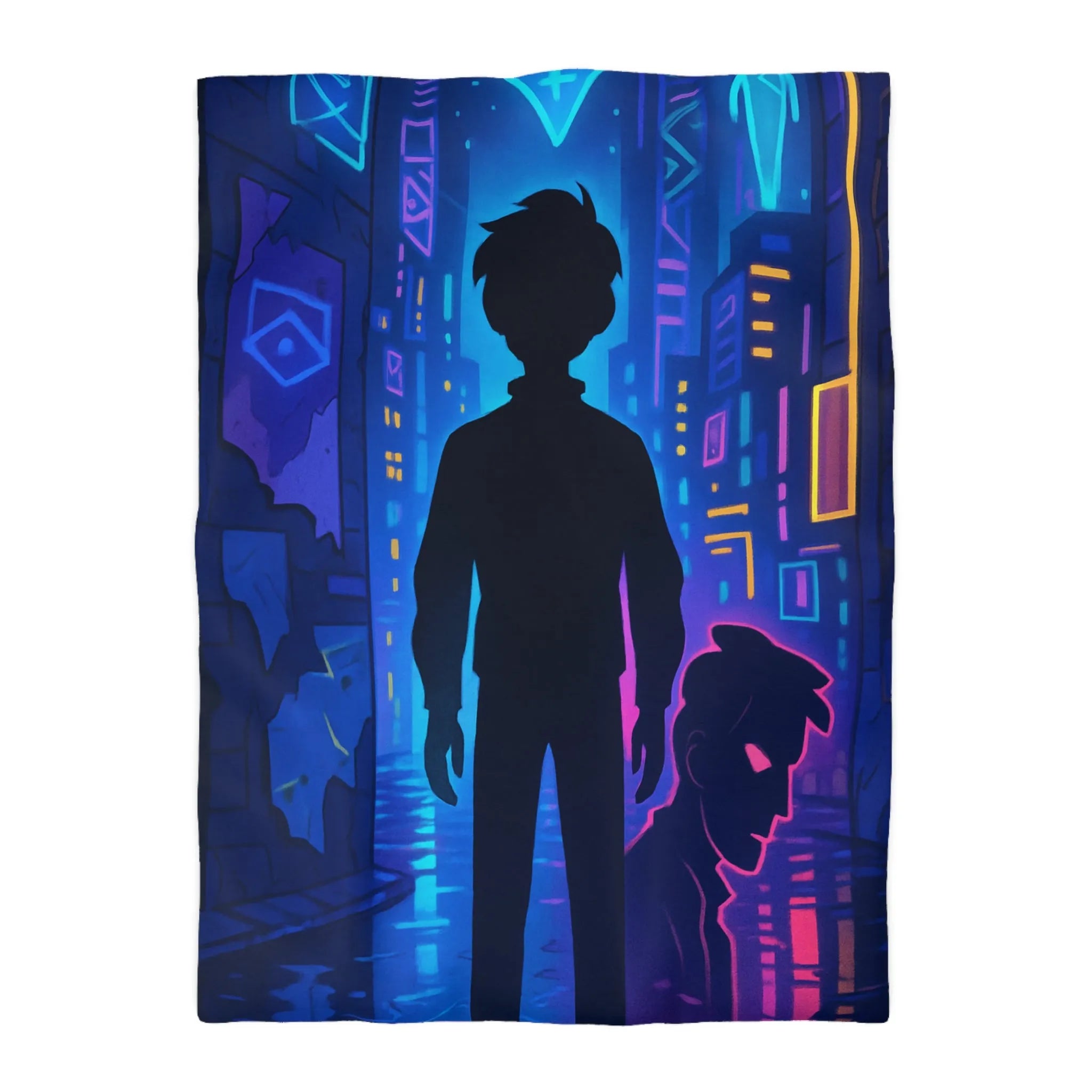 Housse de Couette Microfibre Art Graphique Contemporain Style Décoratif Chambre Tendance