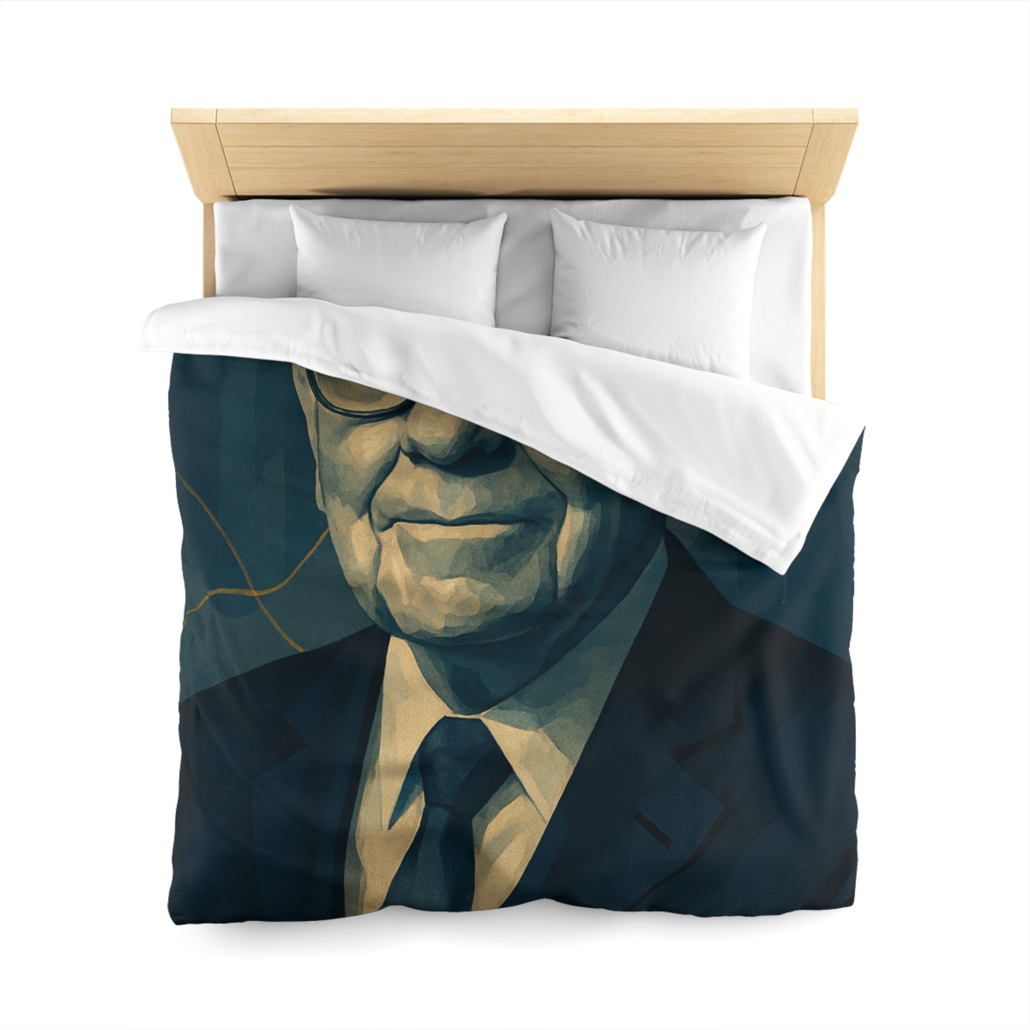 Housse de Couette Microfibre Motif Créatif Original Style Contemporain Chambre Élégante