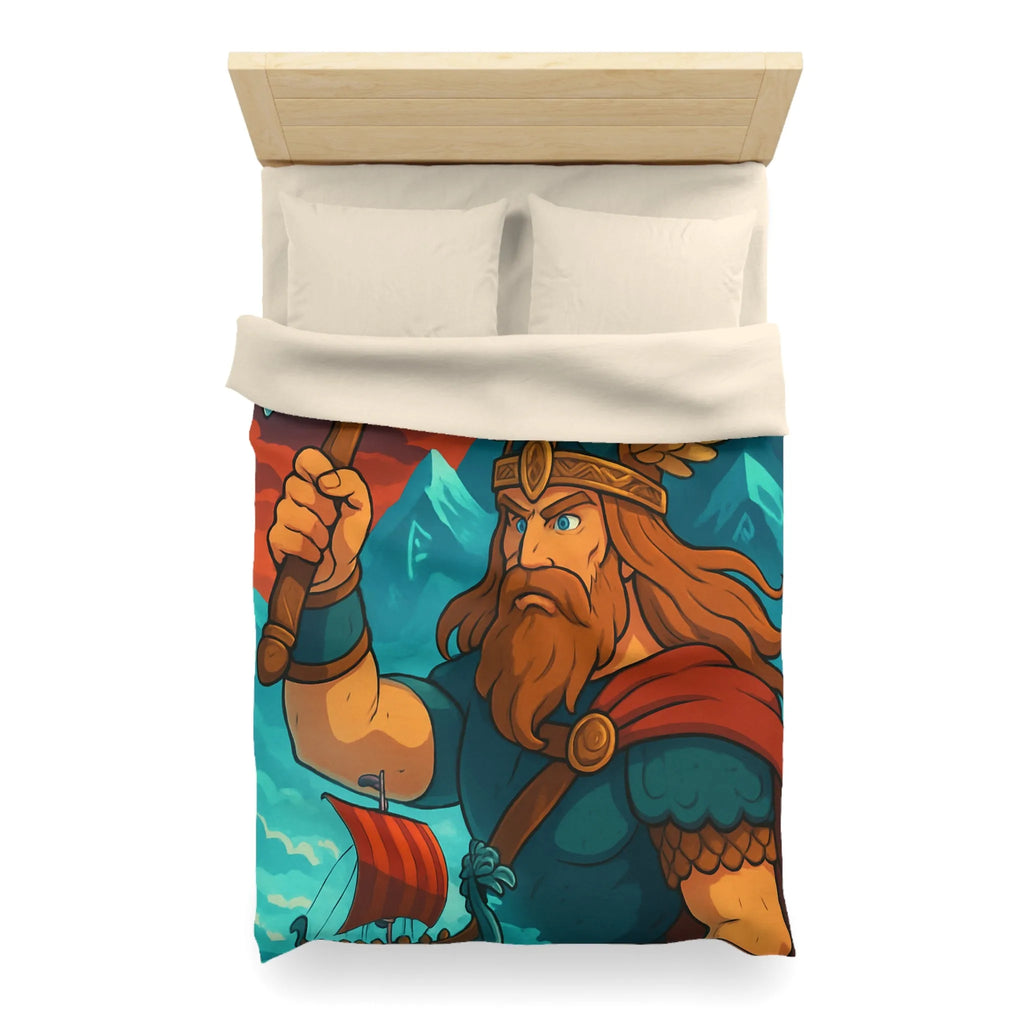 Housse de Couette Microfibre Art Graphique Contemporain Style Décoratif Chambre Tendance