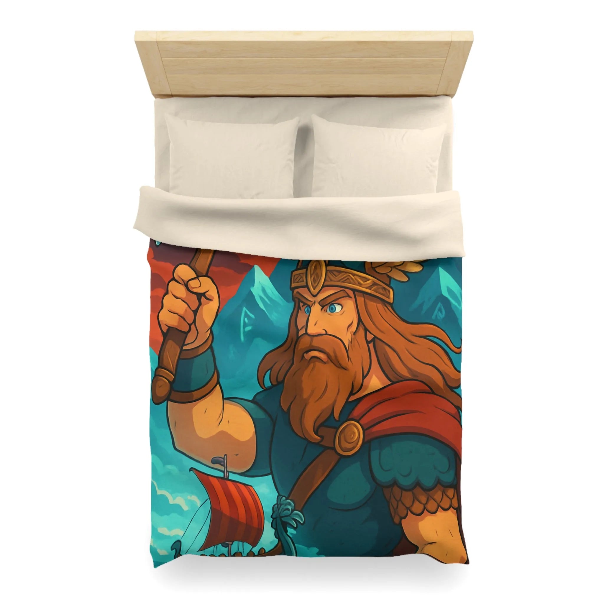 Housse de Couette Microfibre Art Graphique Contemporain Style Décoratif Chambre Tendance