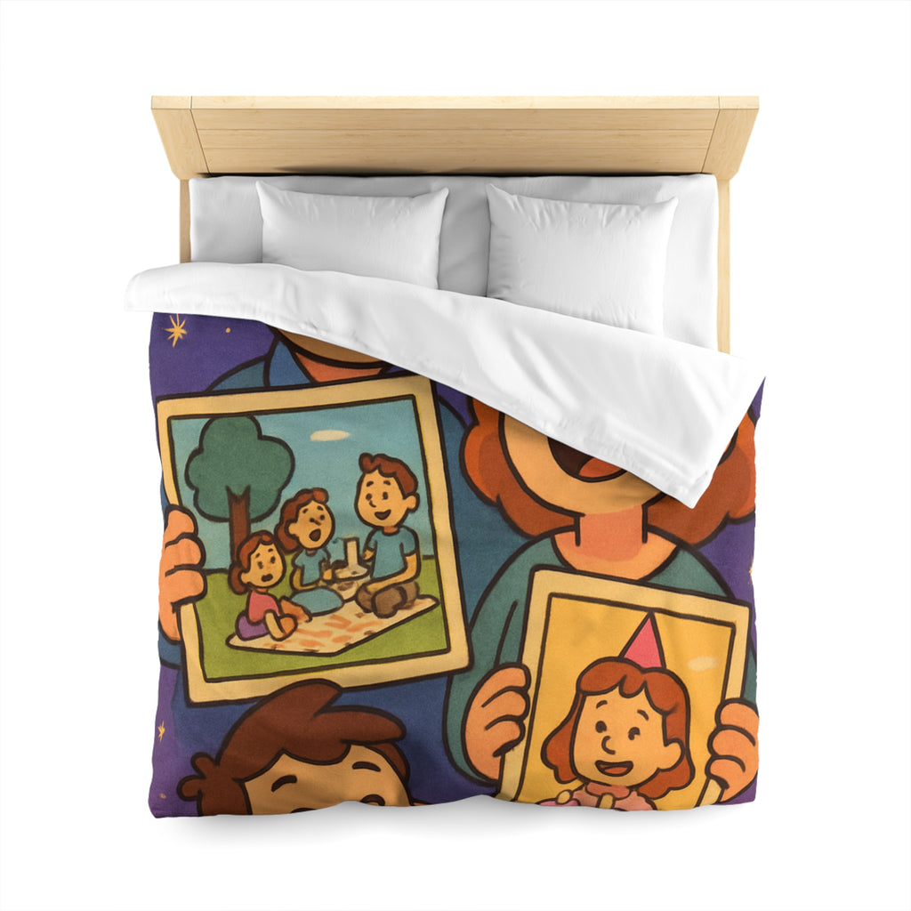 Housse de Couette Microfibre Design Artistique Moderne Décoration Chambre Confort Premium