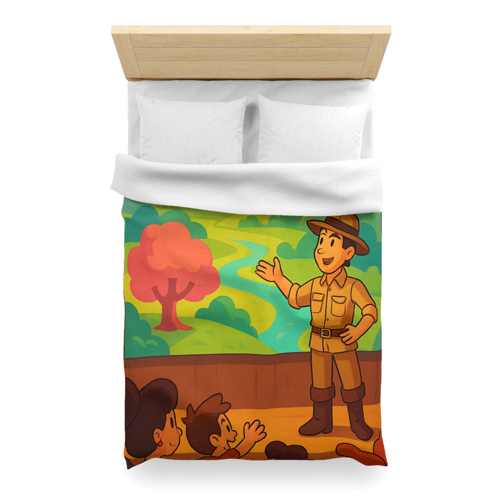 Housse de Couette Microfibre Illustration Unique Design Moderne Décoration Intérieure Raffinée