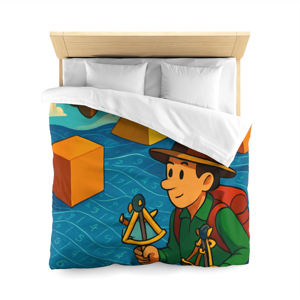 Housse de Couette Microfibre Motif Créatif Original Style Contemporain Chambre Élégante