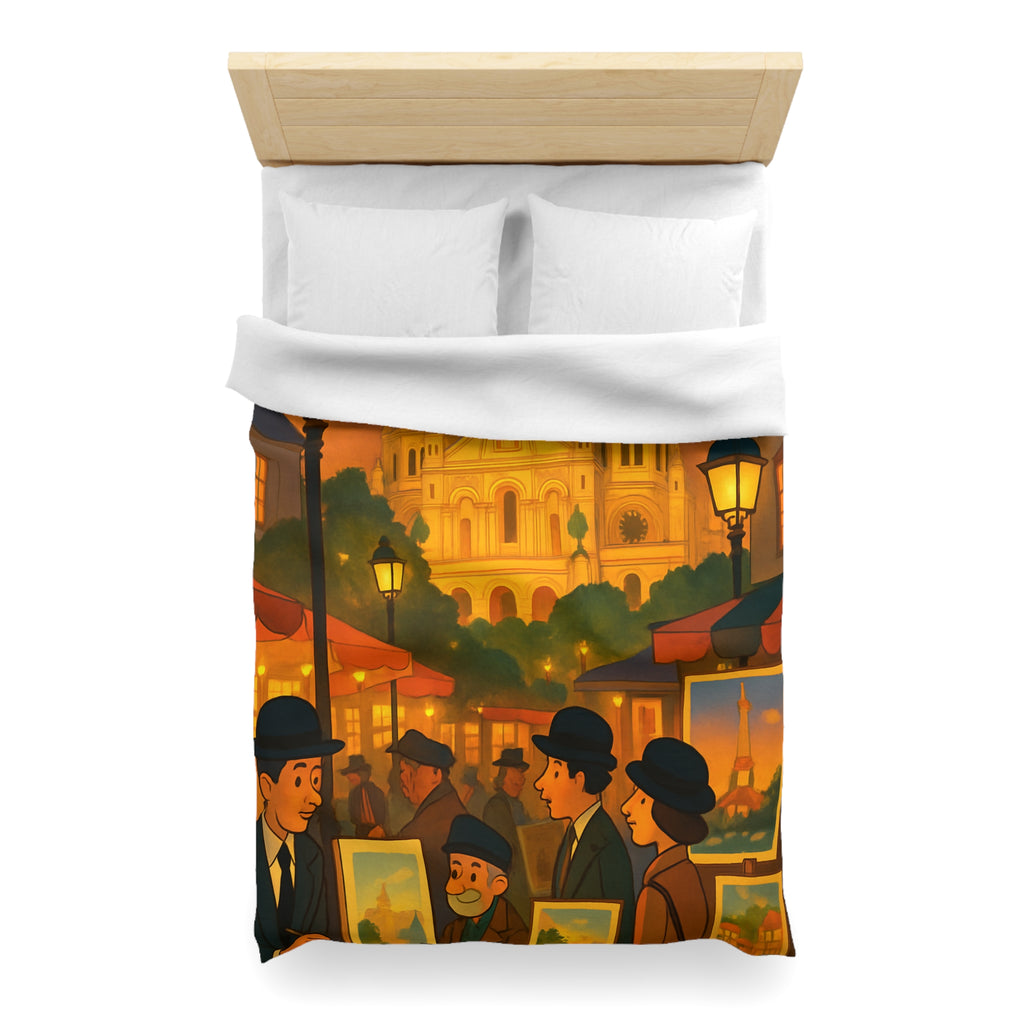 Housse de Couette Microfibre Illustration Unique Design Moderne Décoration Intérieure Raffinée