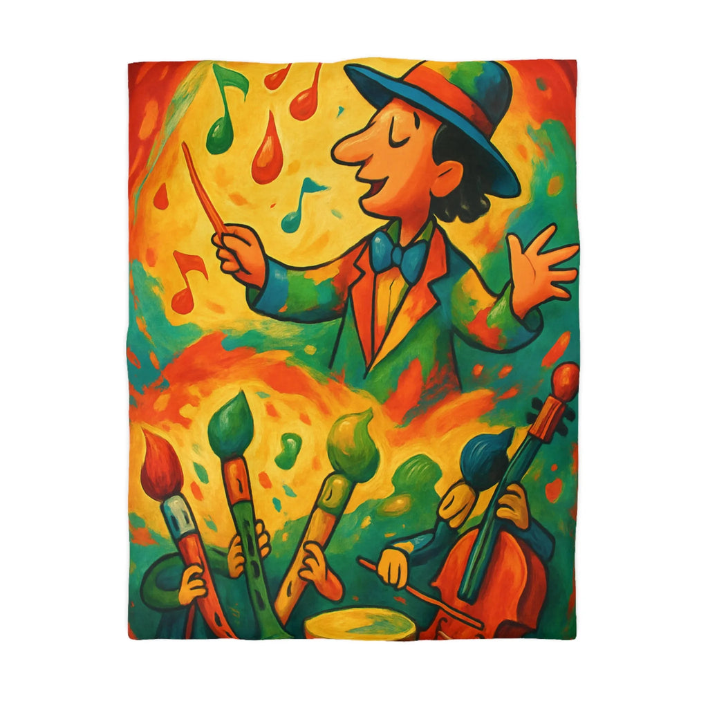 Housse de Couette Microfibre Art Graphique Contemporain Style Décoratif Chambre Tendance