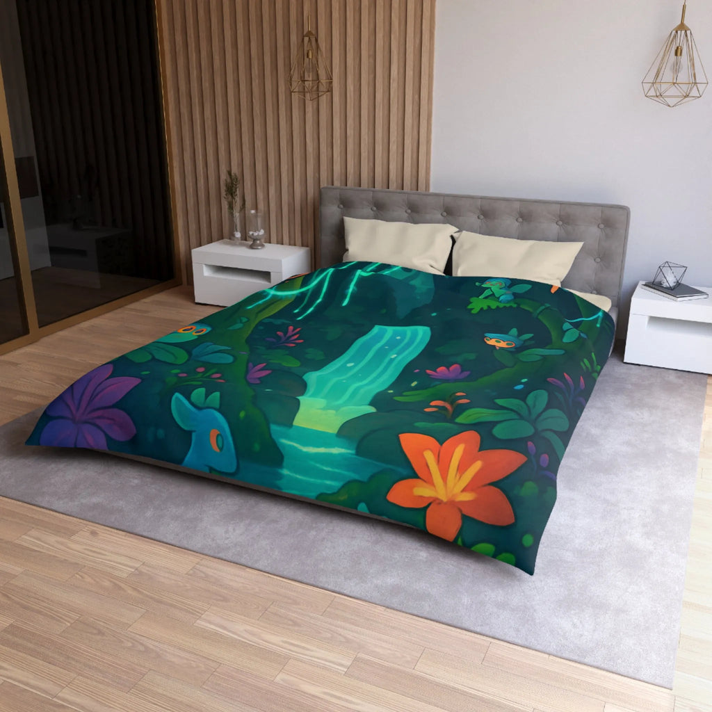 Housse de Couette Microfibre Art Graphique Contemporain Style Décoratif Chambre Tendance