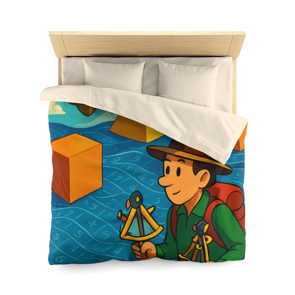 Housse de Couette Microfibre Motif Créatif Original Style Contemporain Chambre Élégante