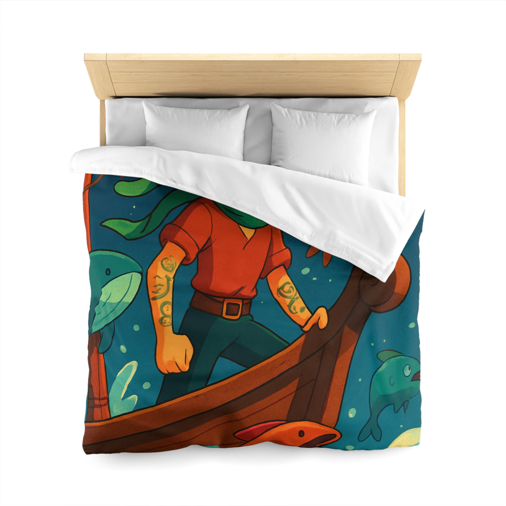 Housse de Couette Microfibre Design Artistique Moderne Décoration Chambre Confort Premium