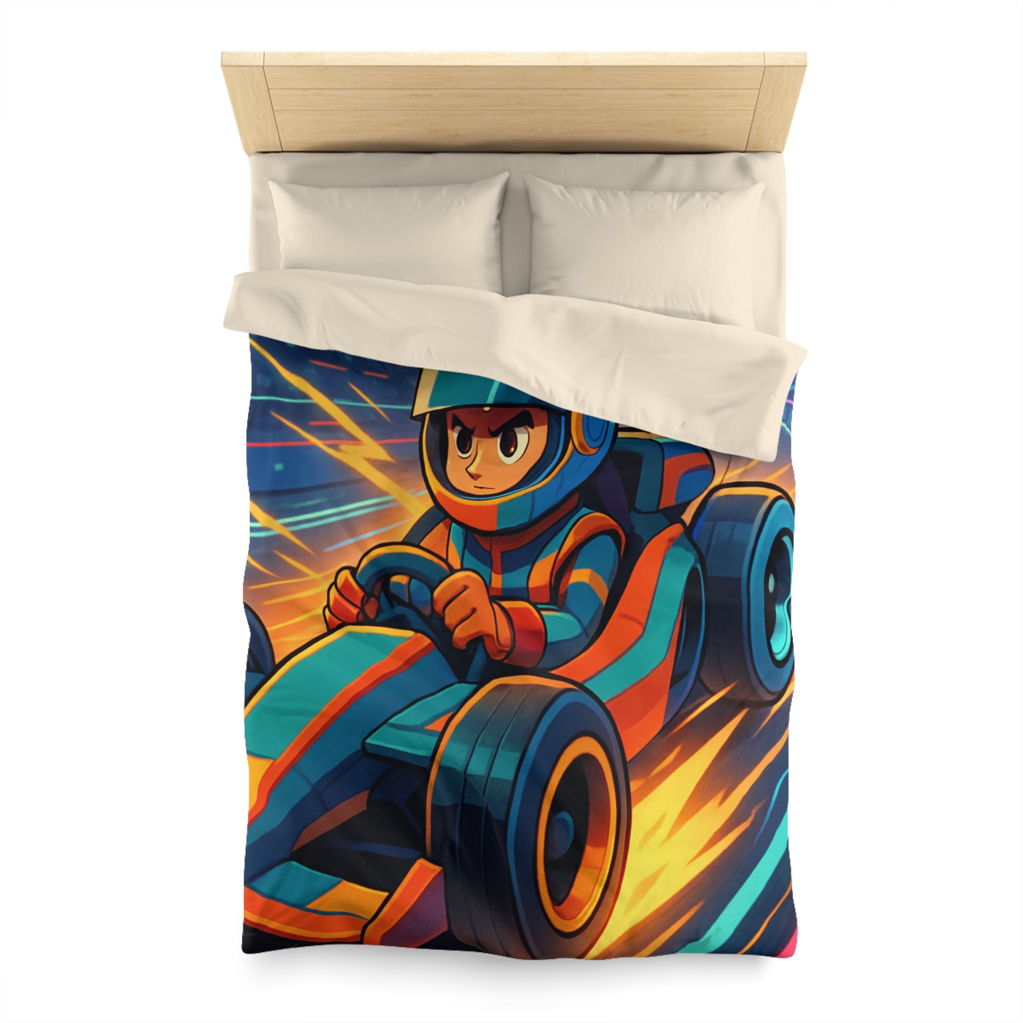 Housse de Couette Microfibre Motif Créatif Original Style Contemporain Chambre Élégante